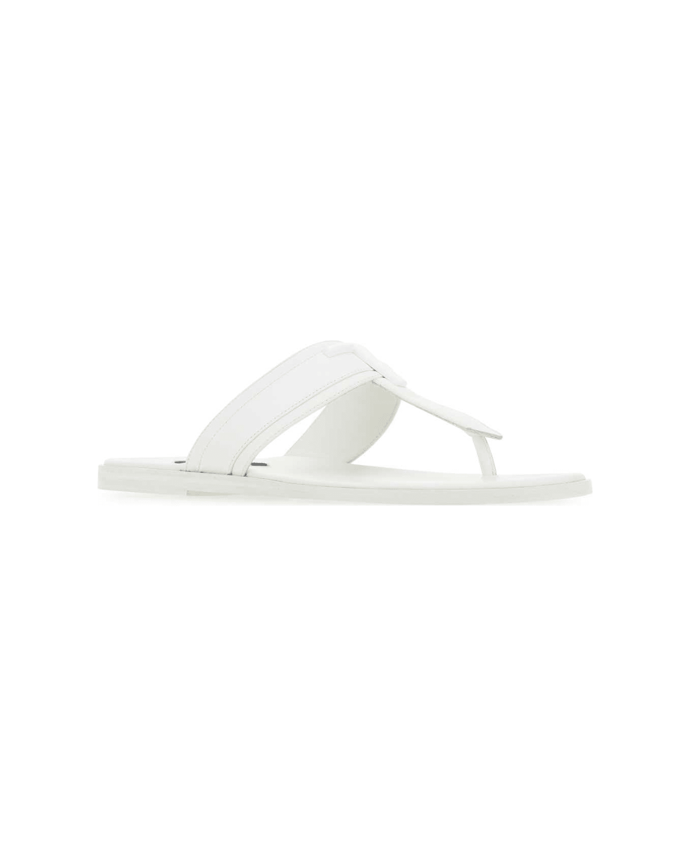 Tom Ford White Leather Thong Slippers - U1025