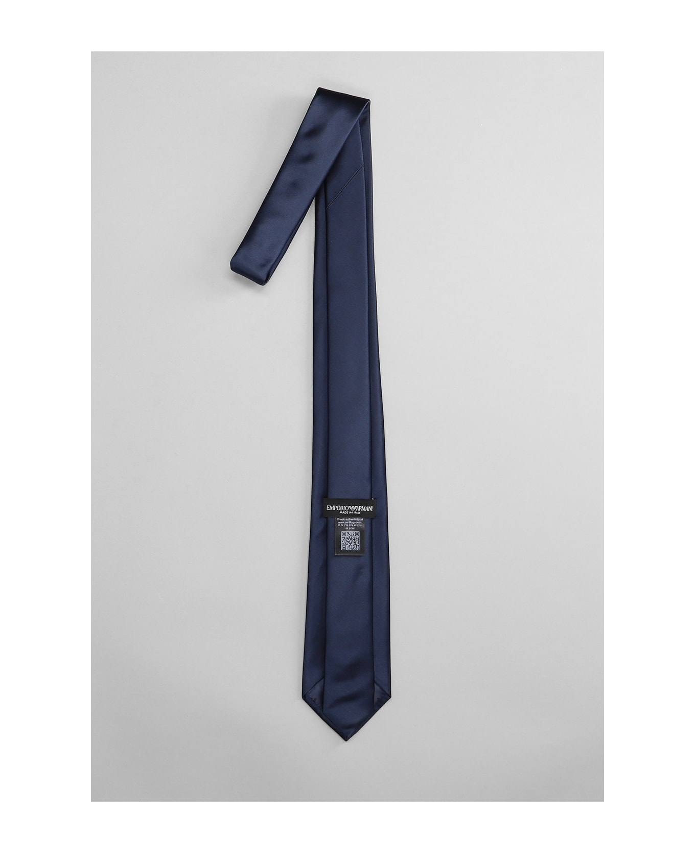 Emporio Armani Tie In Blue Silk - Blue
