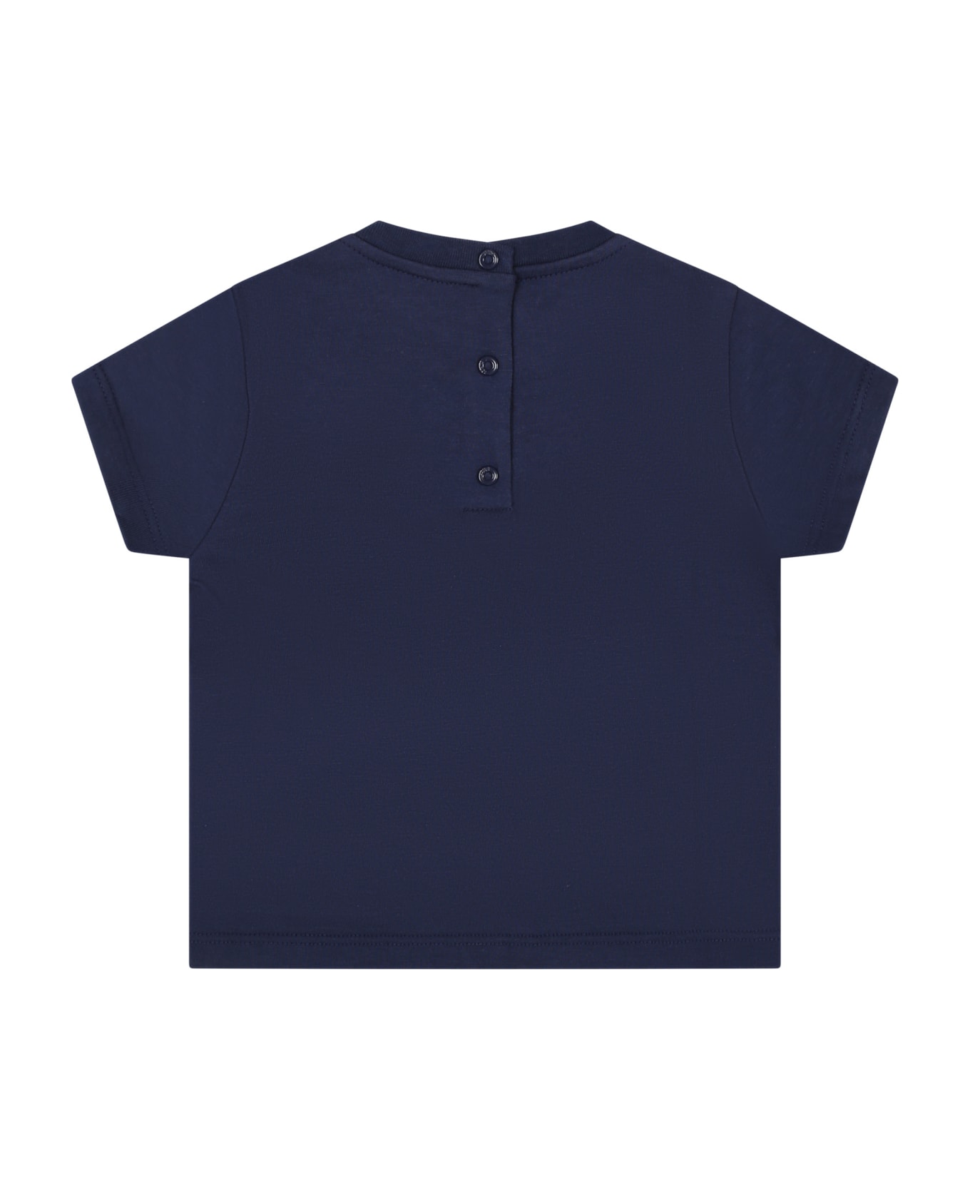 Fendi Blue T-shirt For Baby Boy With Ff - Blue