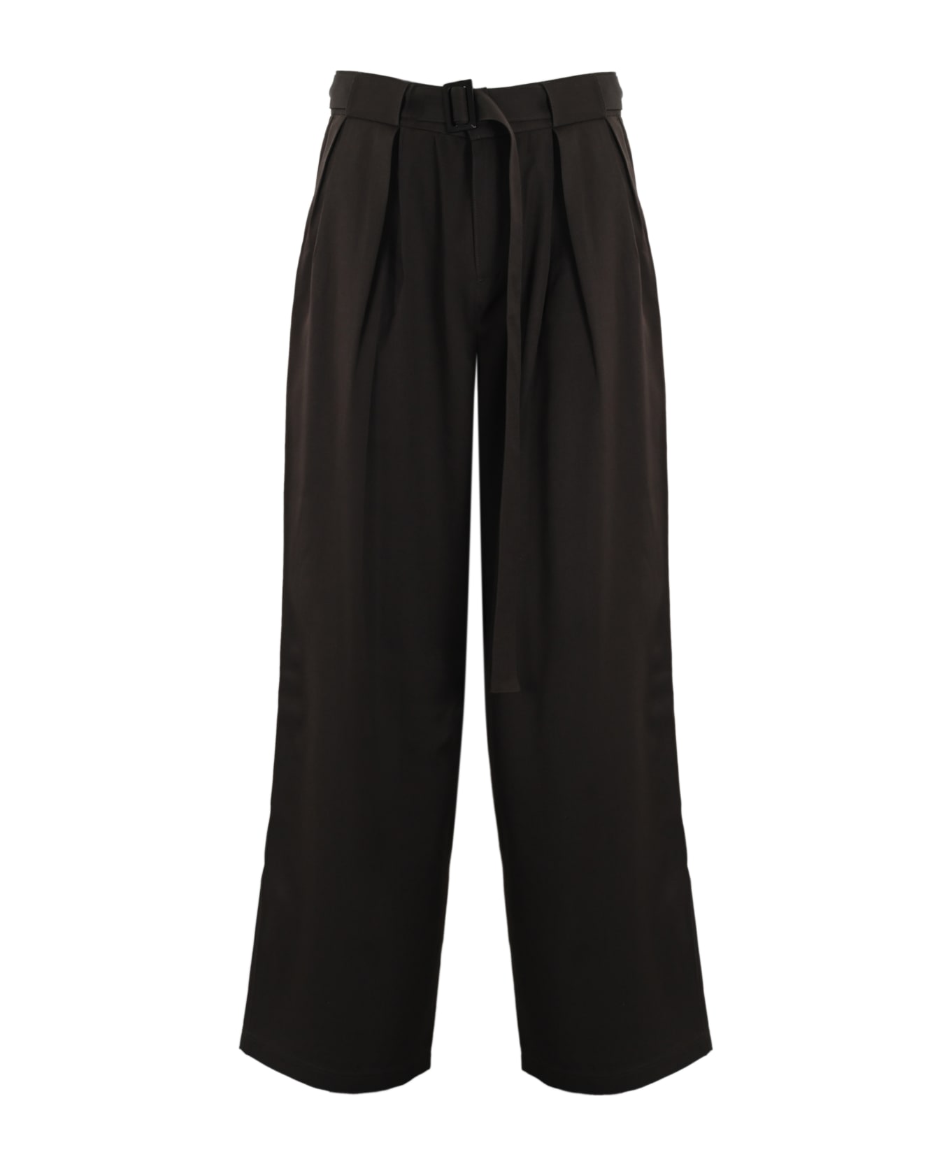 LGN LOUIS GABRIEL NOUCHI Wide Trousers With Belt - Expresso 027