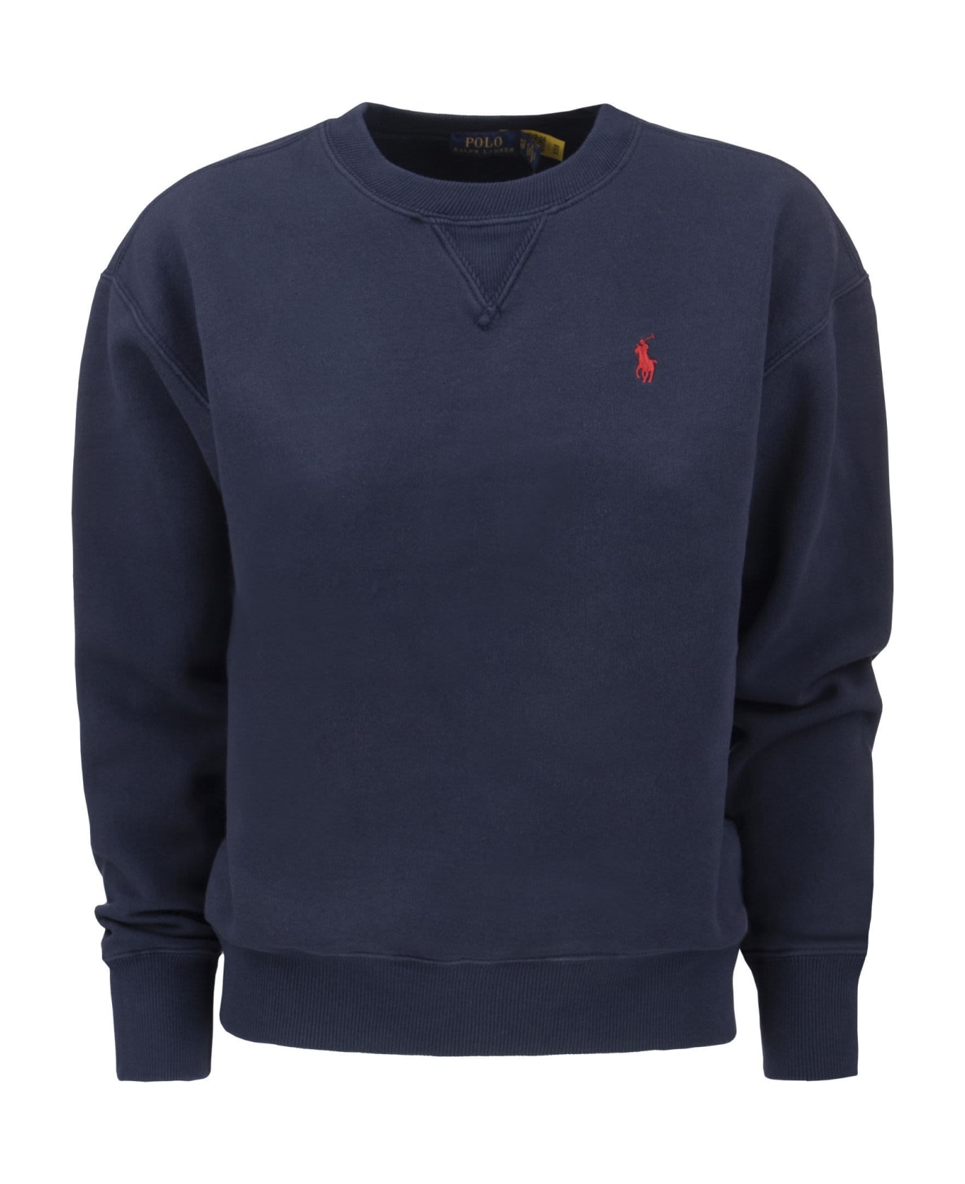 Ralph Lauren Crewneck Cotton Sweatshirt - Navy Blue