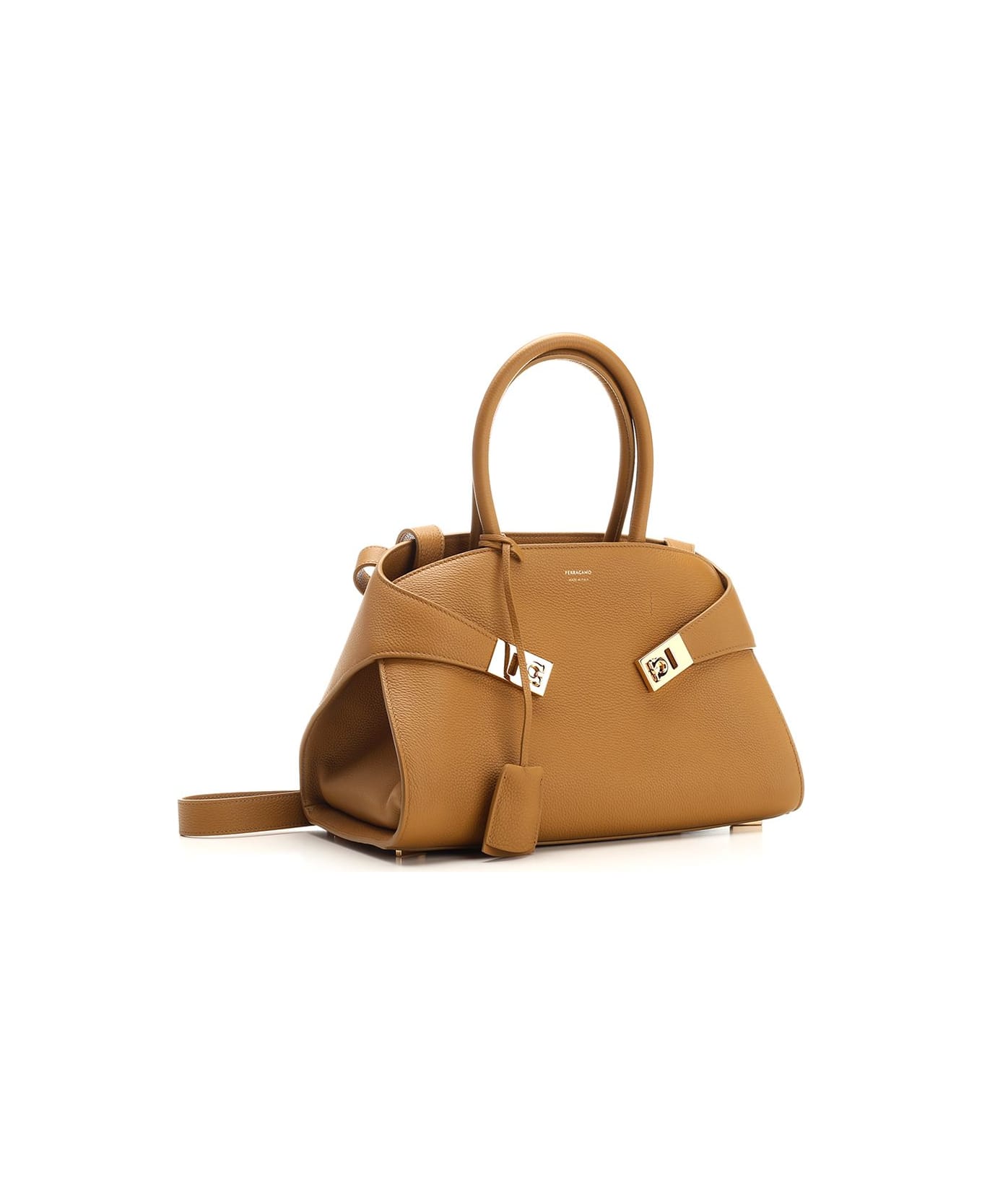 Ferragamo Tote Bag 
hug
 Small - Leather Brown