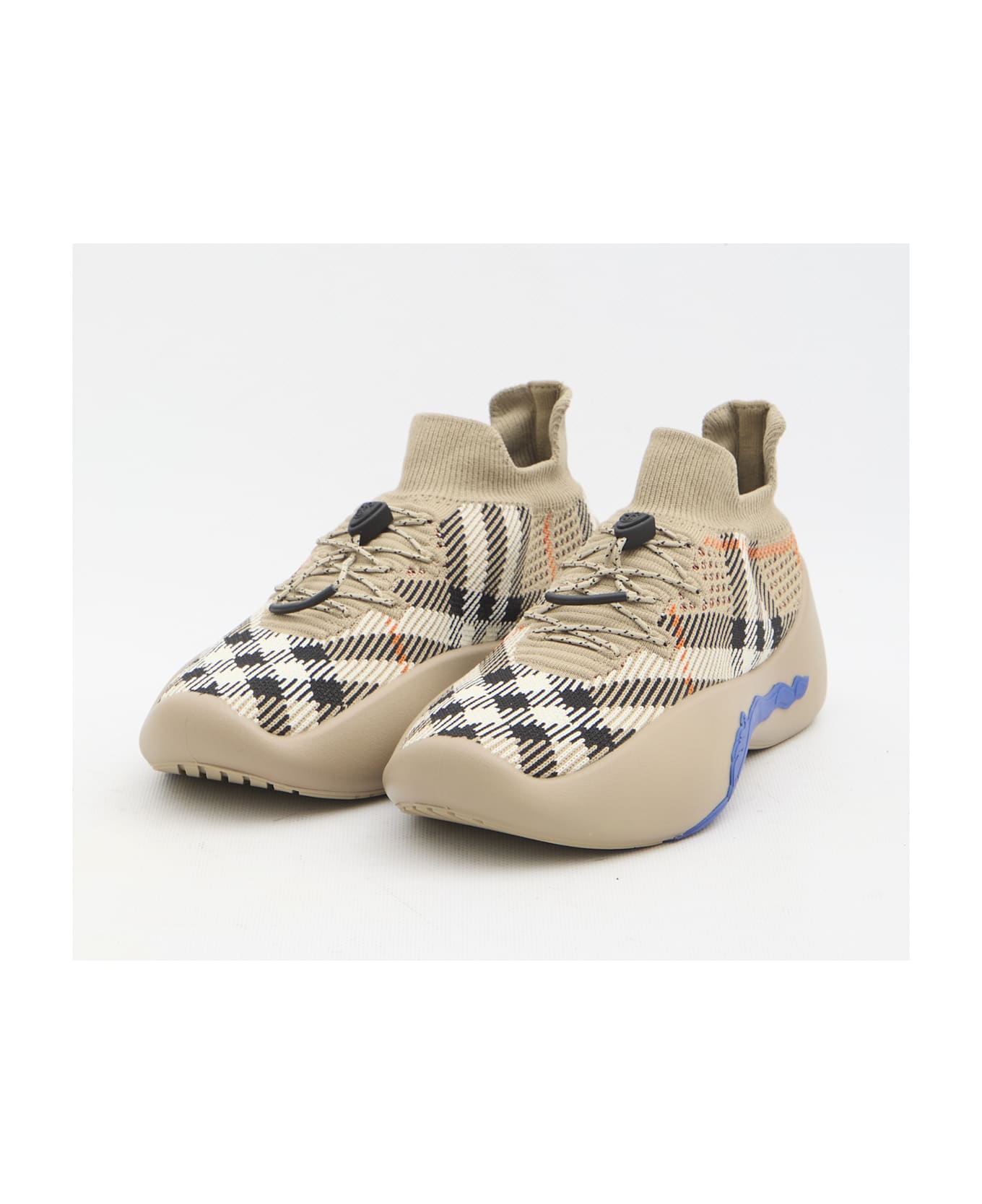 Burberry Check Knit Neptune Sneakers | italist