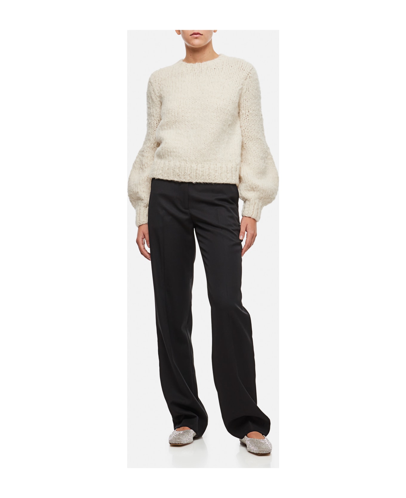 Gabriela Hearst Cashmere Crewneck Sweater - White