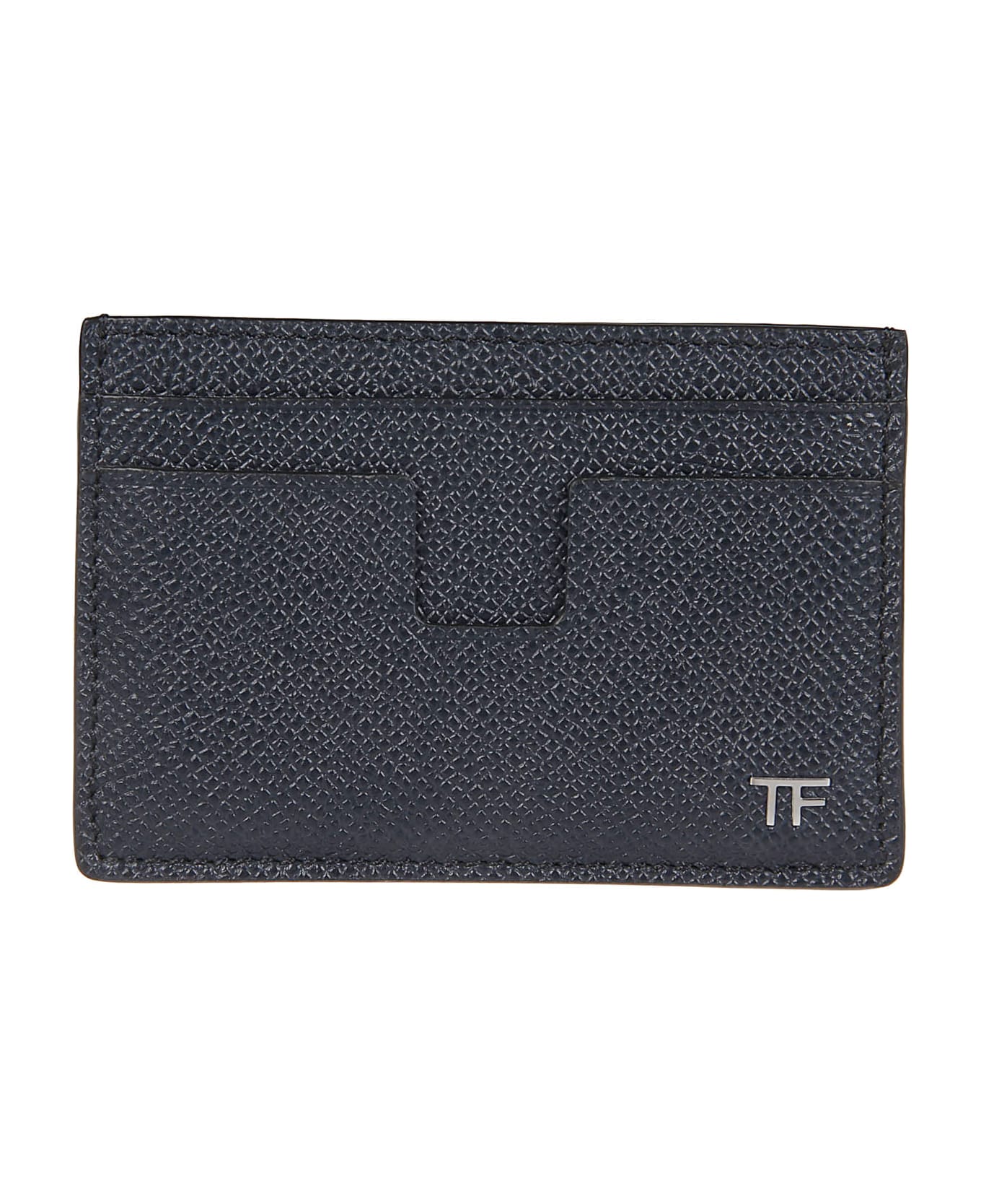 Tom Ford Logo Plaque Classic Credit Card Holder - Midnight Blue