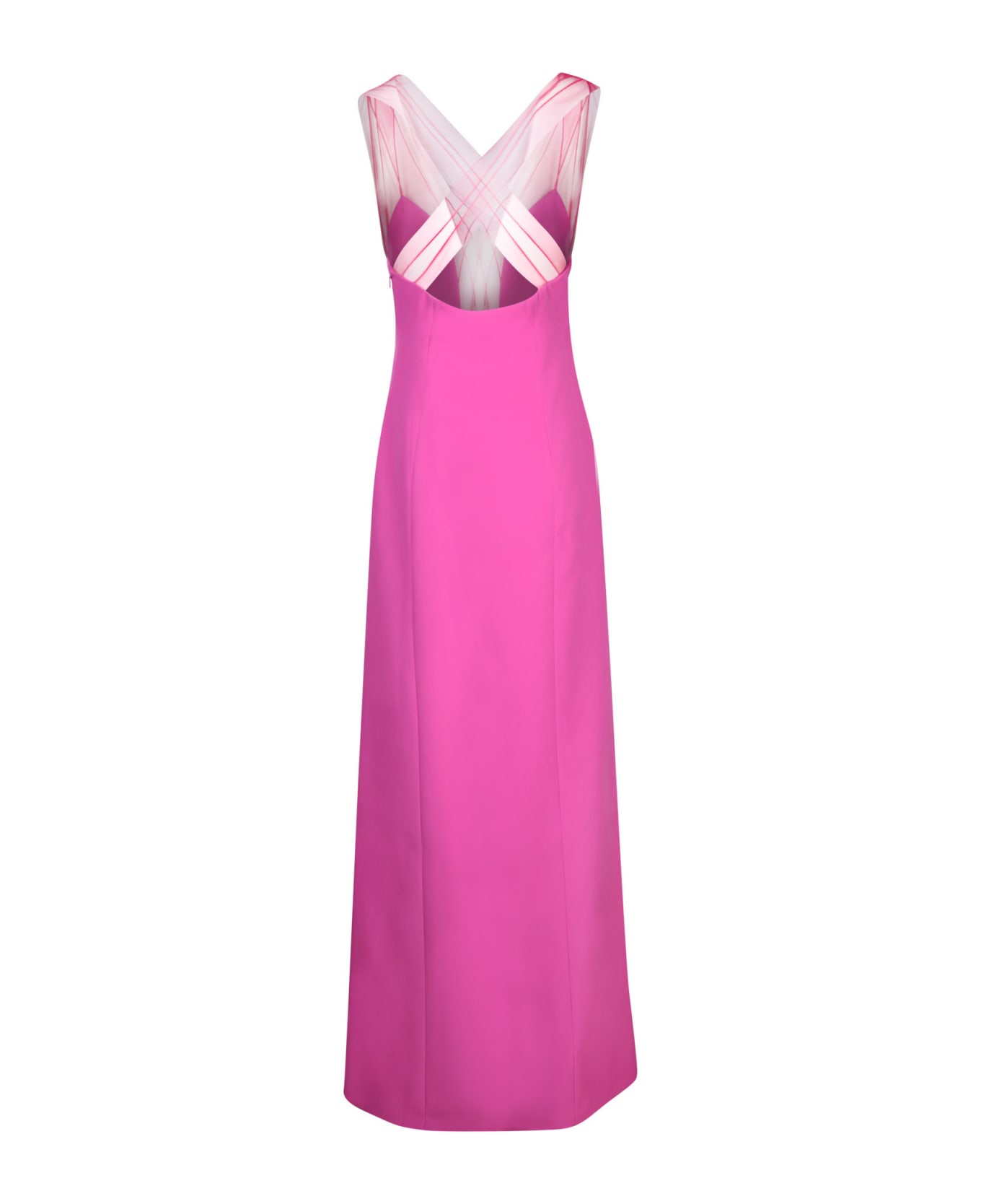 Genny Magenta Long Cady Dress - Purple