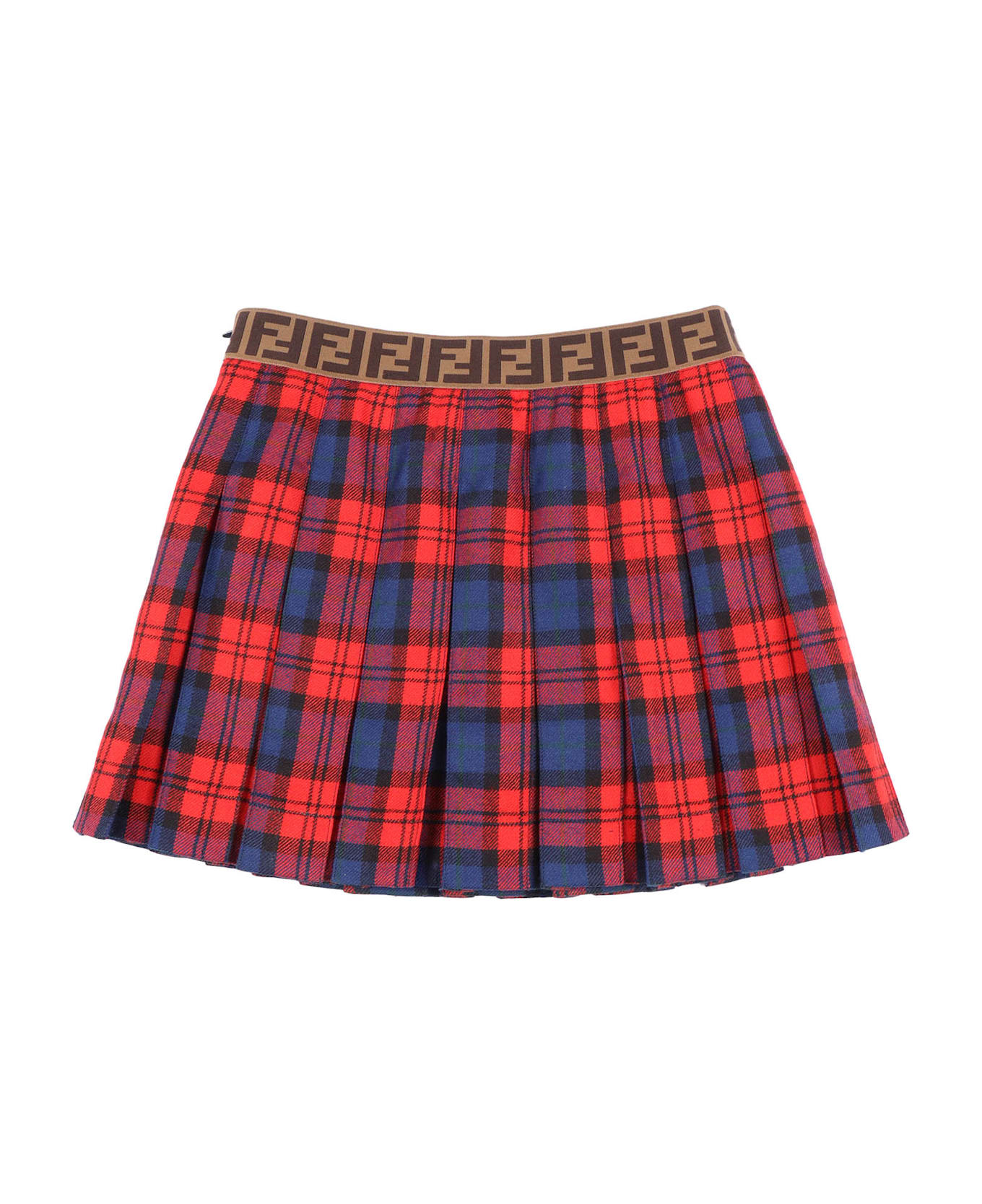 Fendi Tartan Skirt - RED