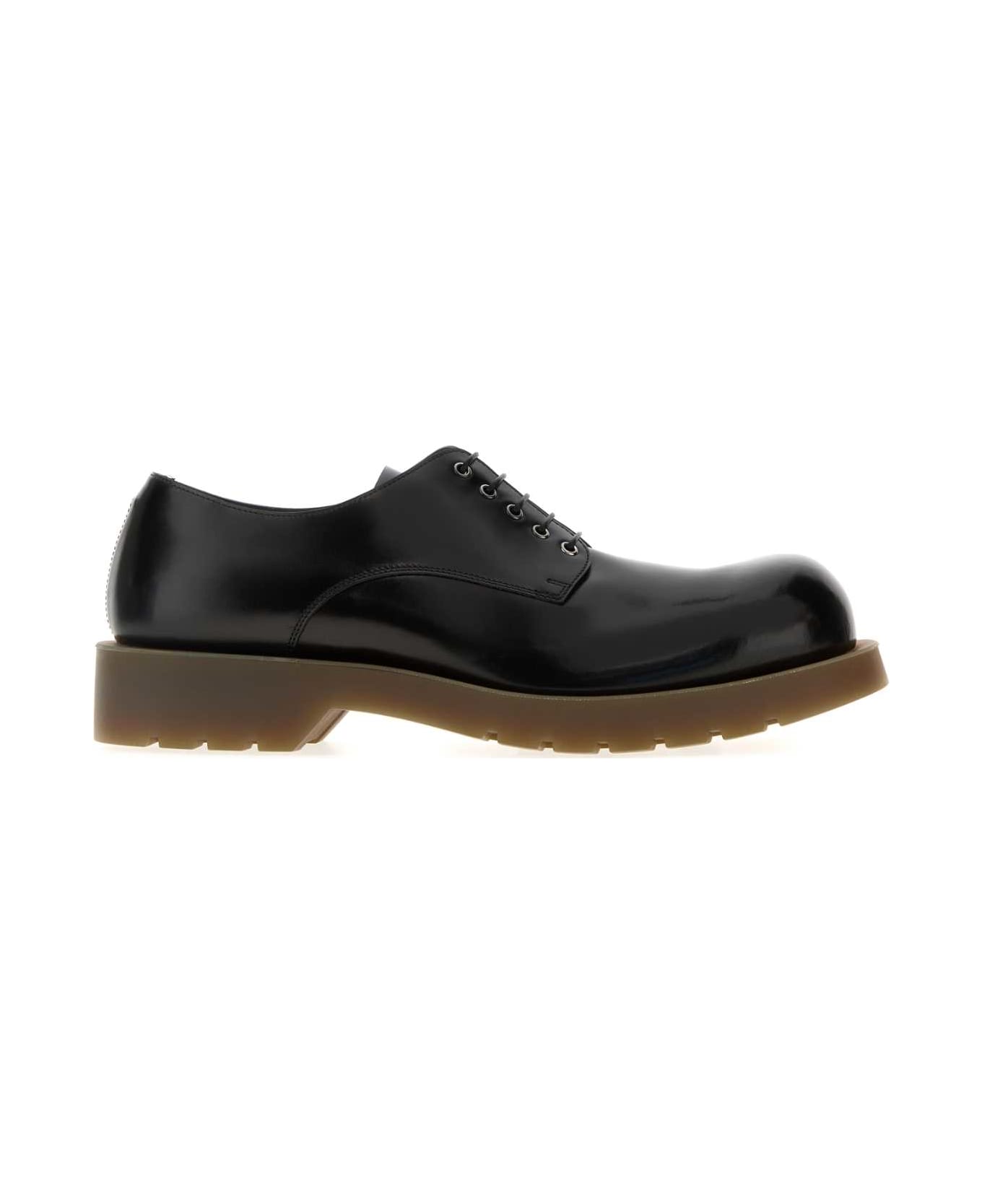 Jil Sander Black Leather Lace-up Shoes - BLACK