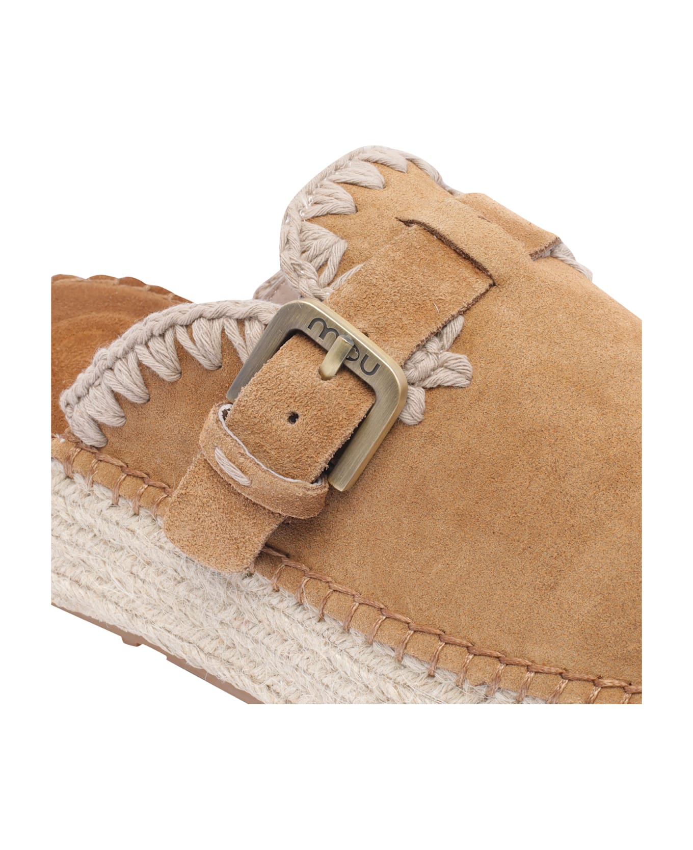 Mou Jute Suede Clog - Cognac