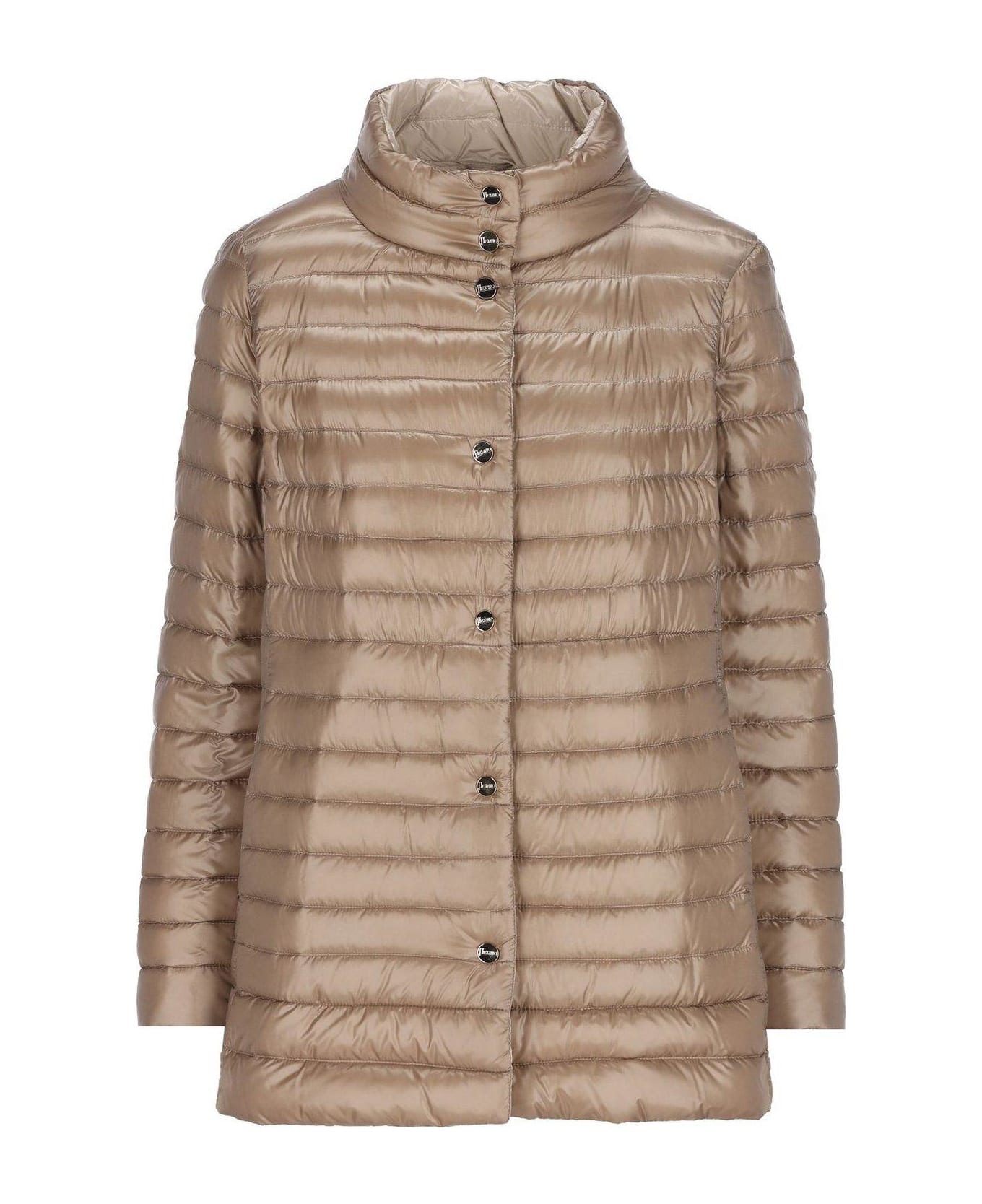 Herno Reversible Button-up Down Jacket - Tortora Chantilly