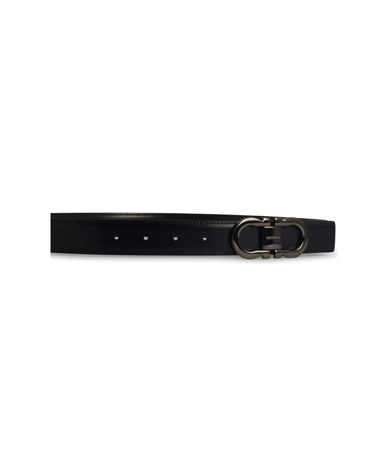 Ferragamo Black Leather Belt - Black