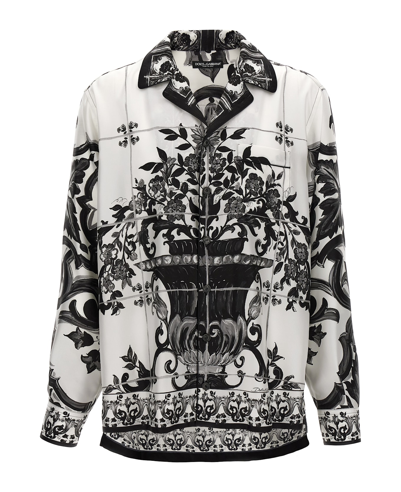 Dolce 
Gabbana 
vanity
 Silk Shirt - White/Black