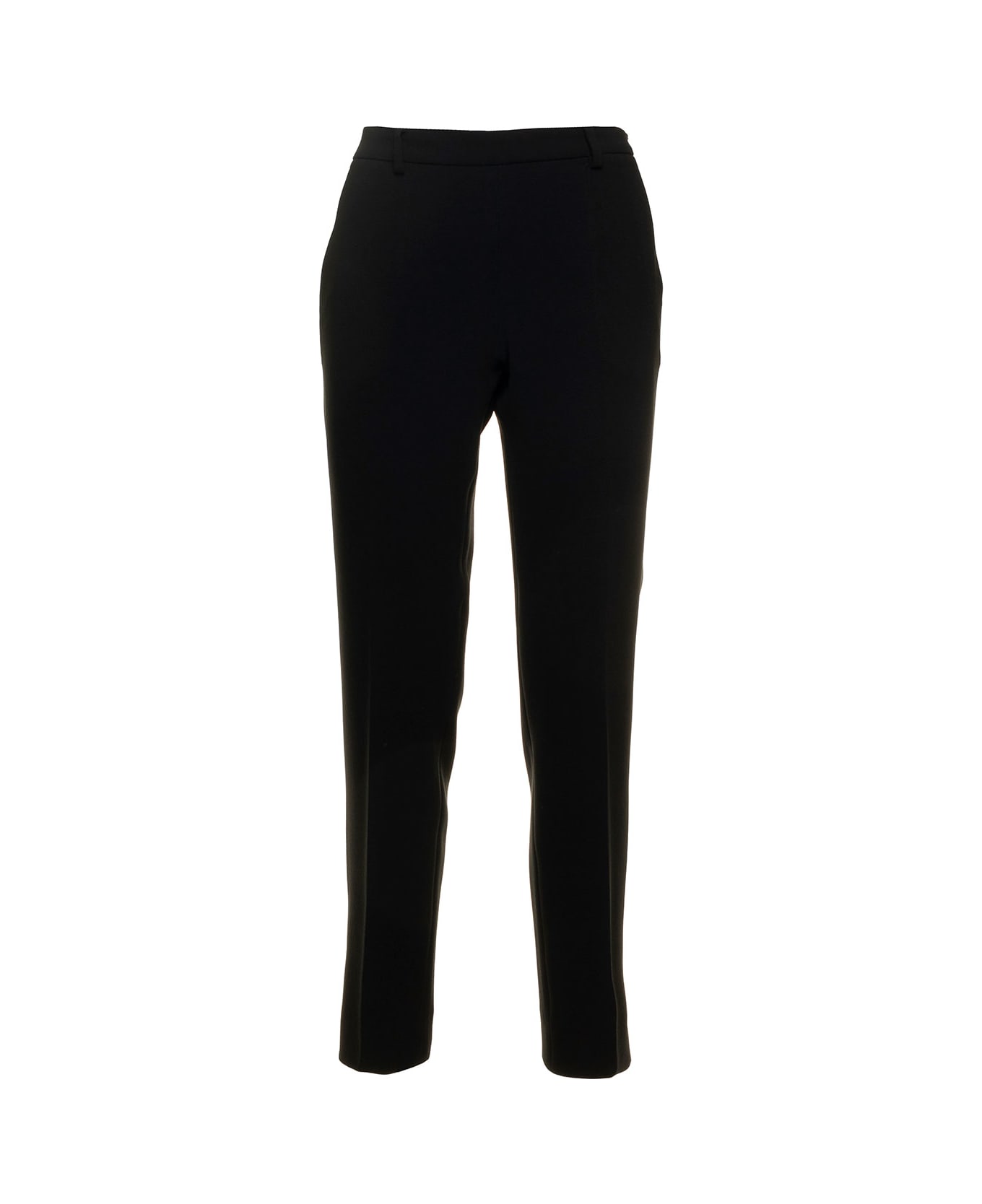 Alberto Biani Black Pants With Side Pockets In Stretch Fabric Woman - Black