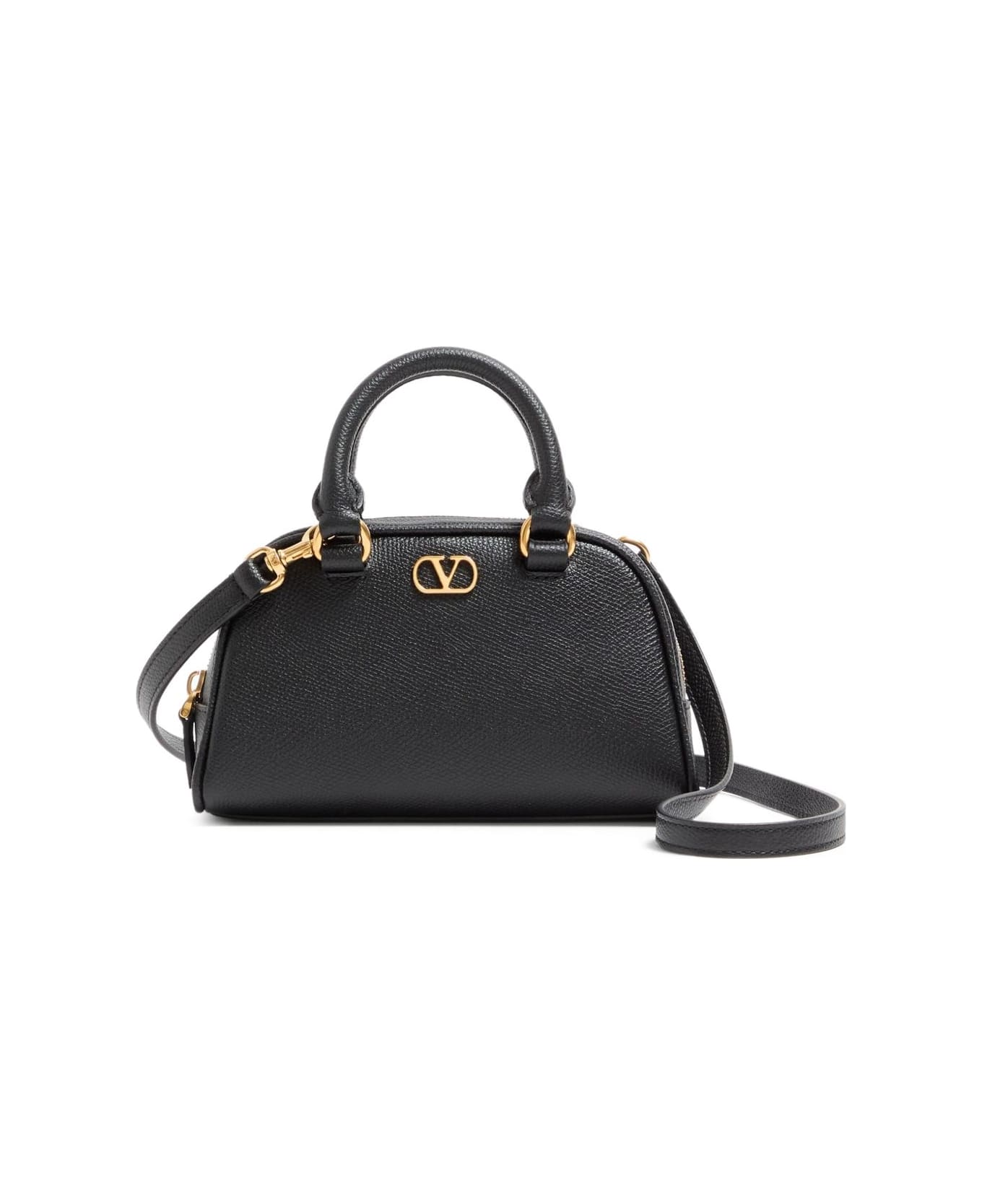 Valentino Garavani Vlogo Signature Leather Mini Bag - Black