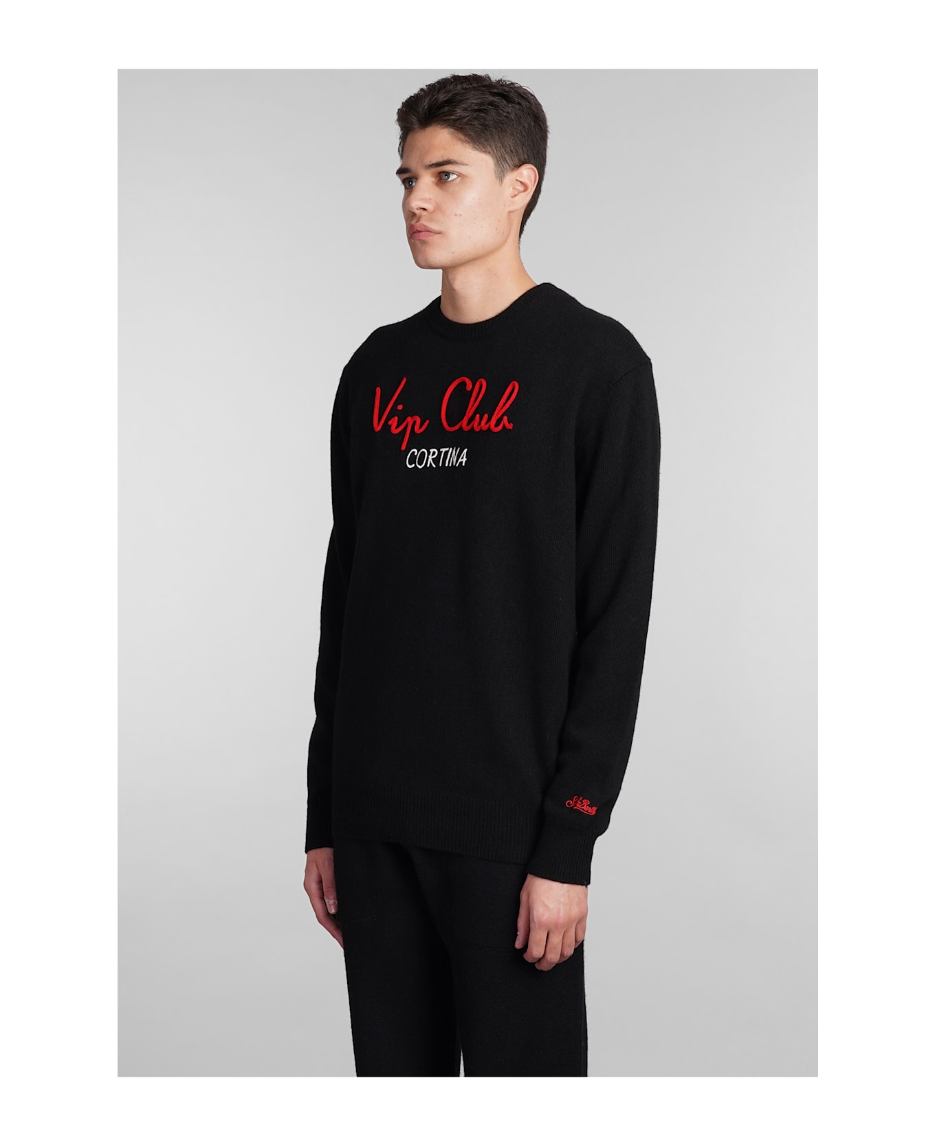 MC2 Saint Barth Heron Knitwear In Black Wool - black