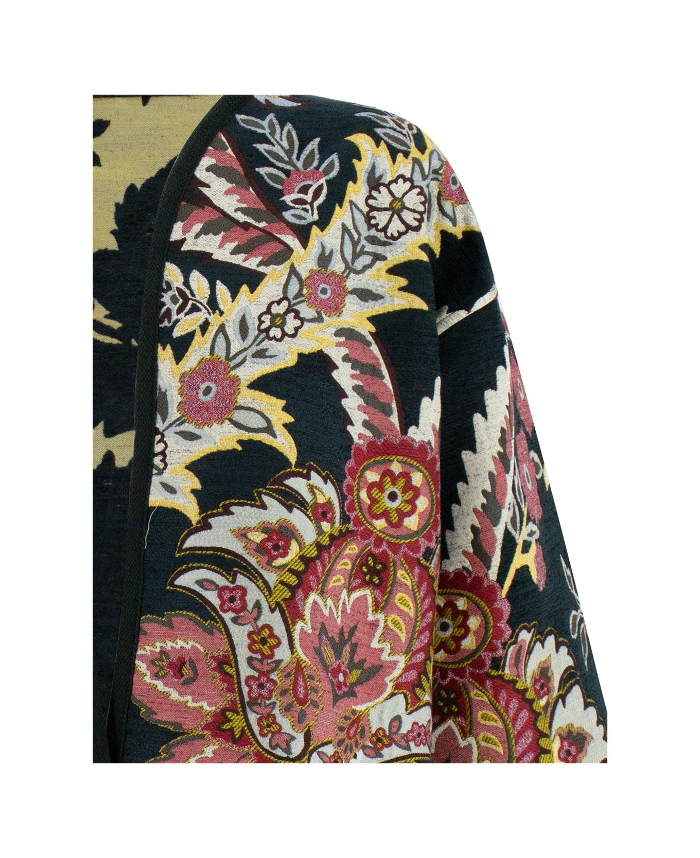 Etro Multicoloured Jacquard Chenille Reversible Kesa - Multicolour