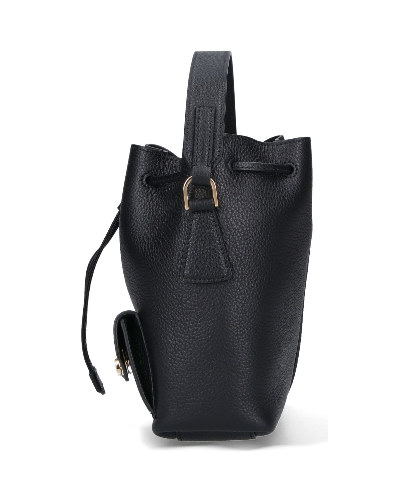 Ferragamo "hug" Mini Bucket Bag - Black  