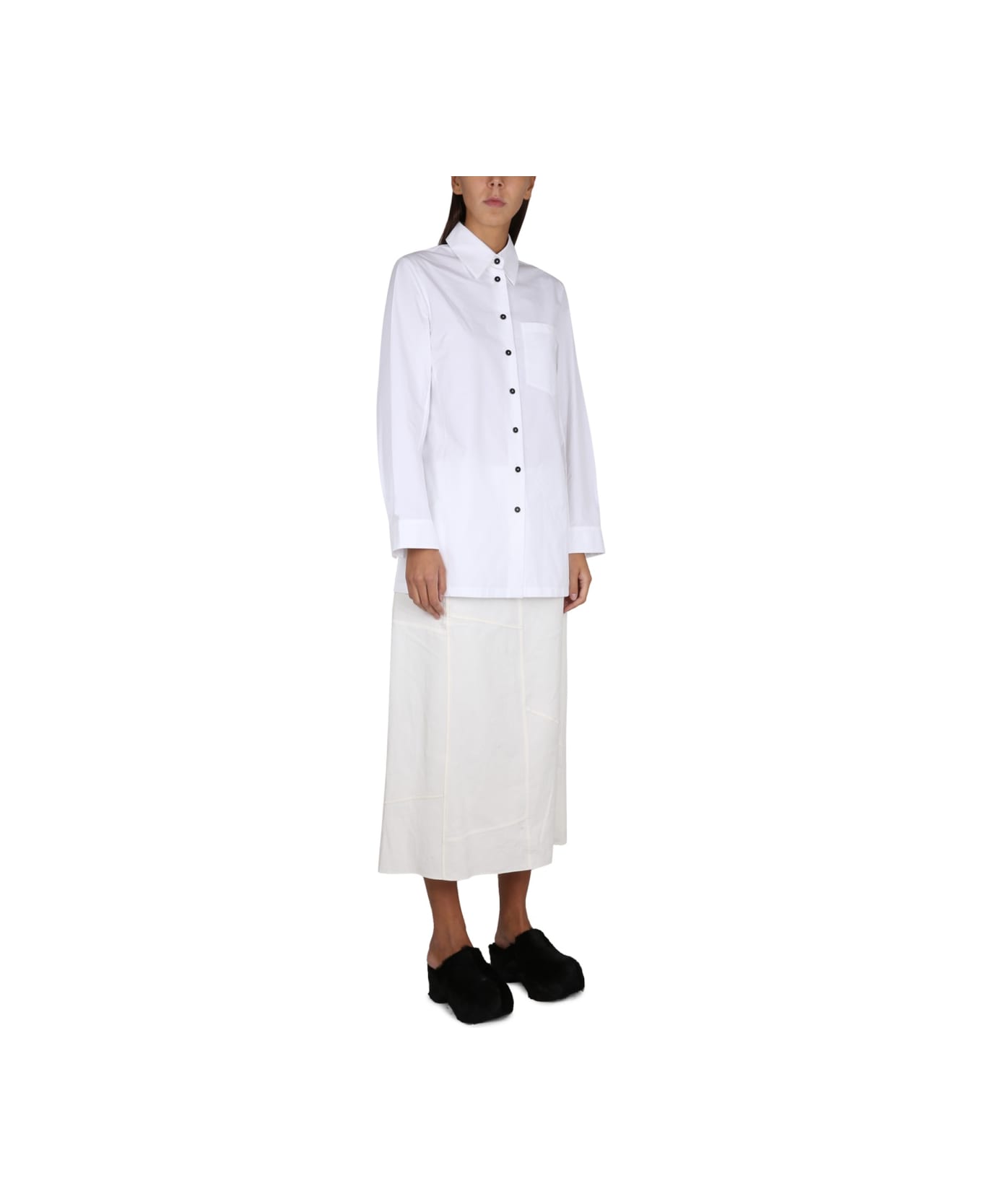 Jil Sander Poplin Shirt - WHITE