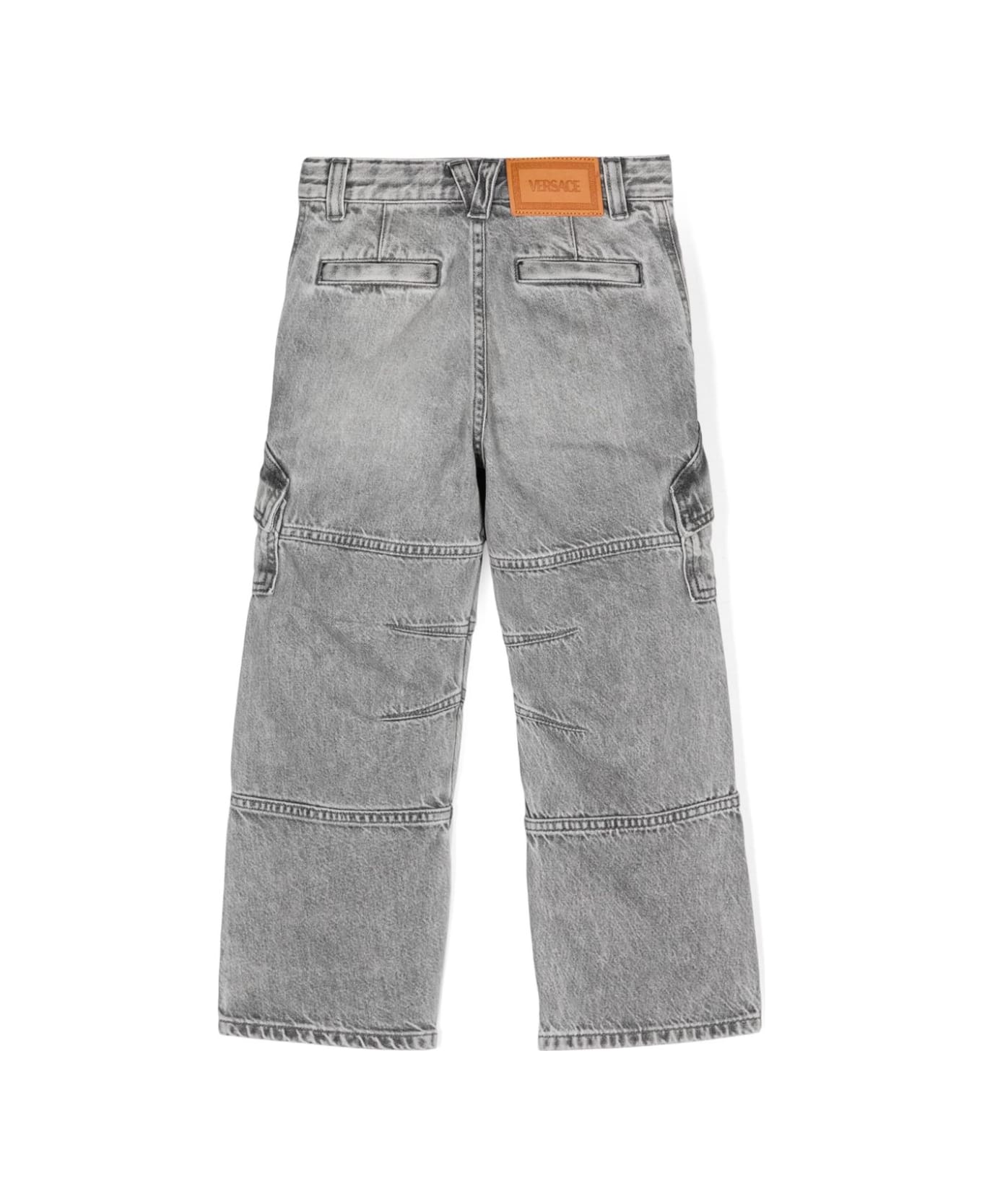 Versace Gray Denim Cargo Boy - Denim