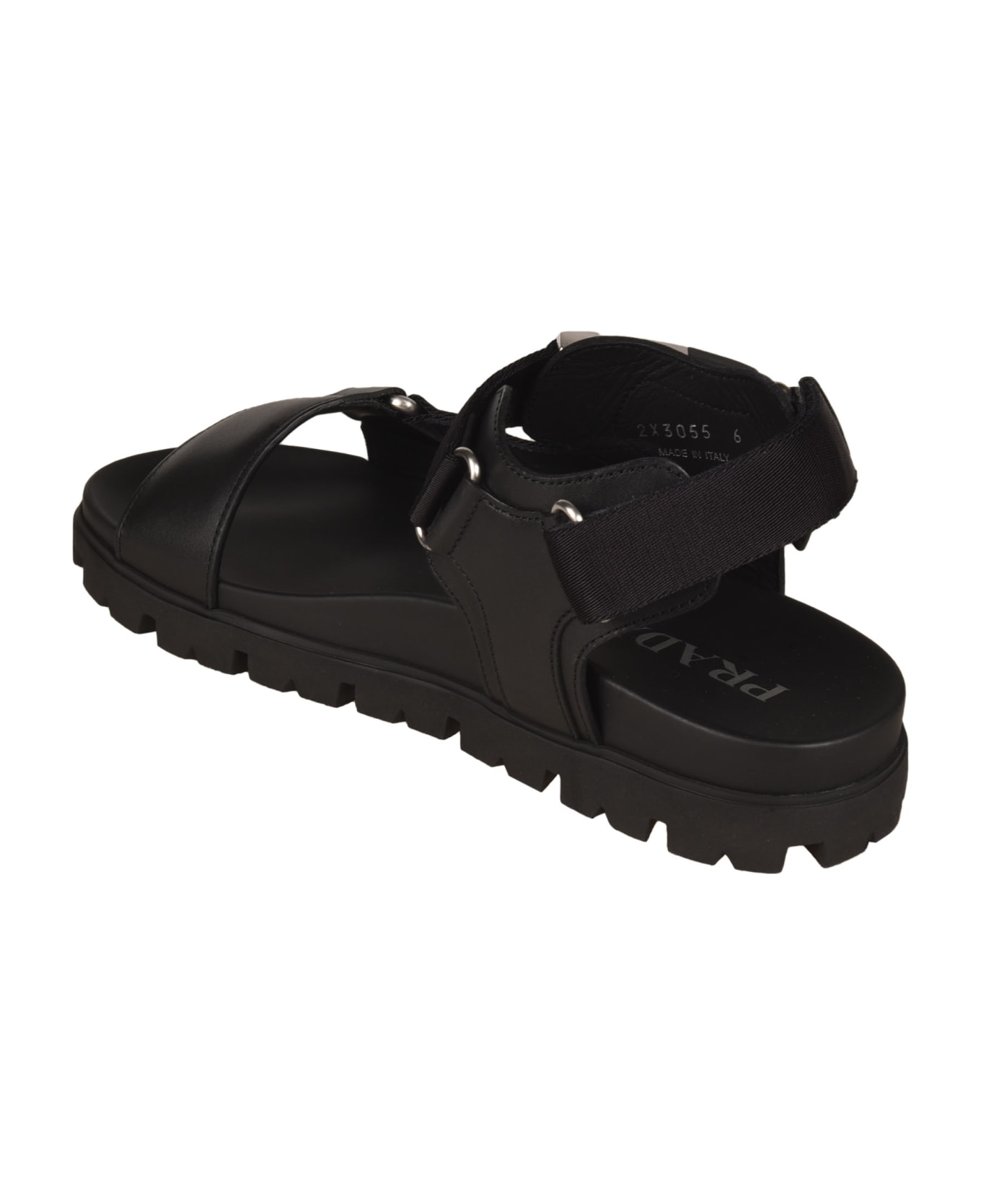 Prada Snap-lock Sandals - Black