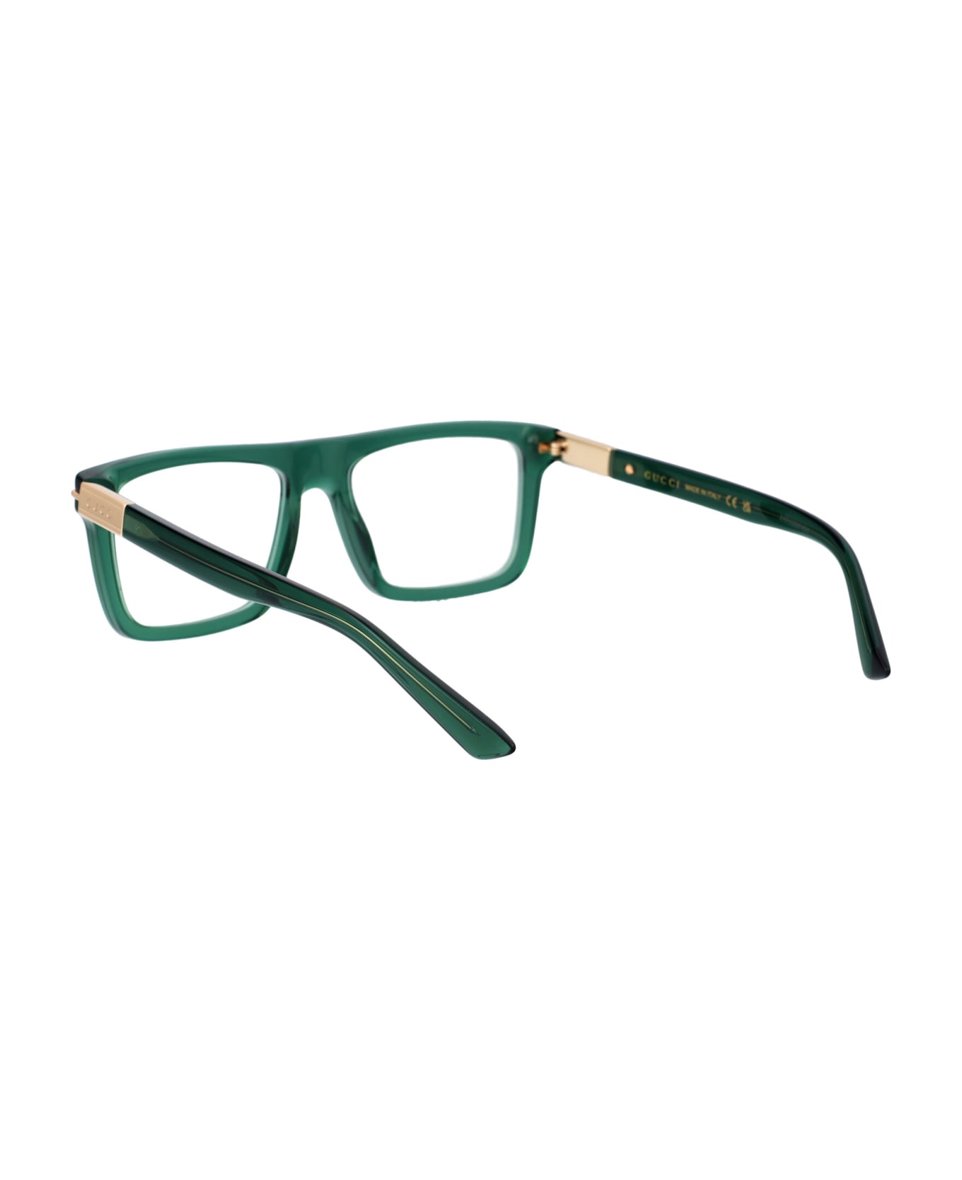 Gucci Eyewear Gg1504o Glasses - 003 GREEN GREEN TRANSPARENT