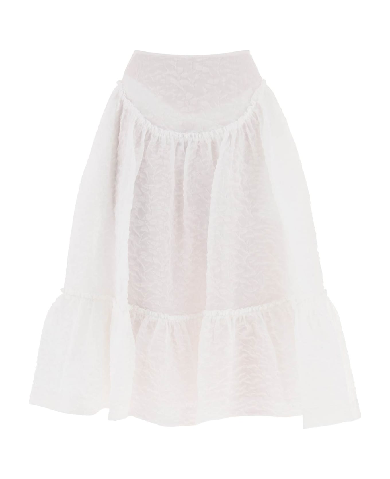 Simone Rocha Cloqué Yoke Skirt - WHITE (White) スカート