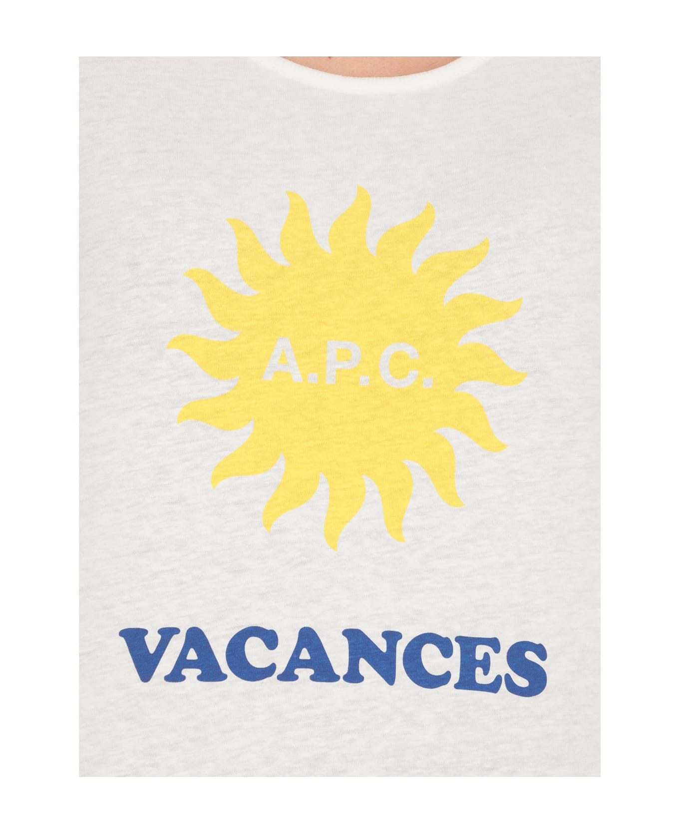 A.P.C. Logo Printed Crewneck T-shirt - WHITE Tシャツ