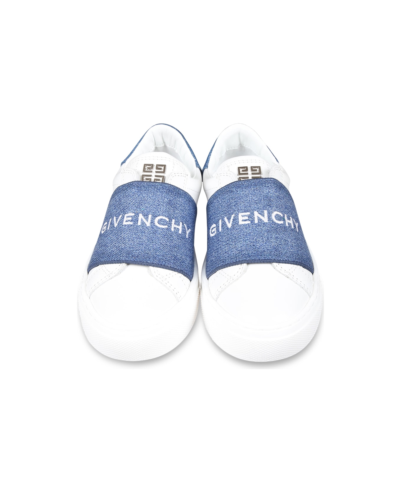 Givenchy White Sneakers For Kids With Logo - White