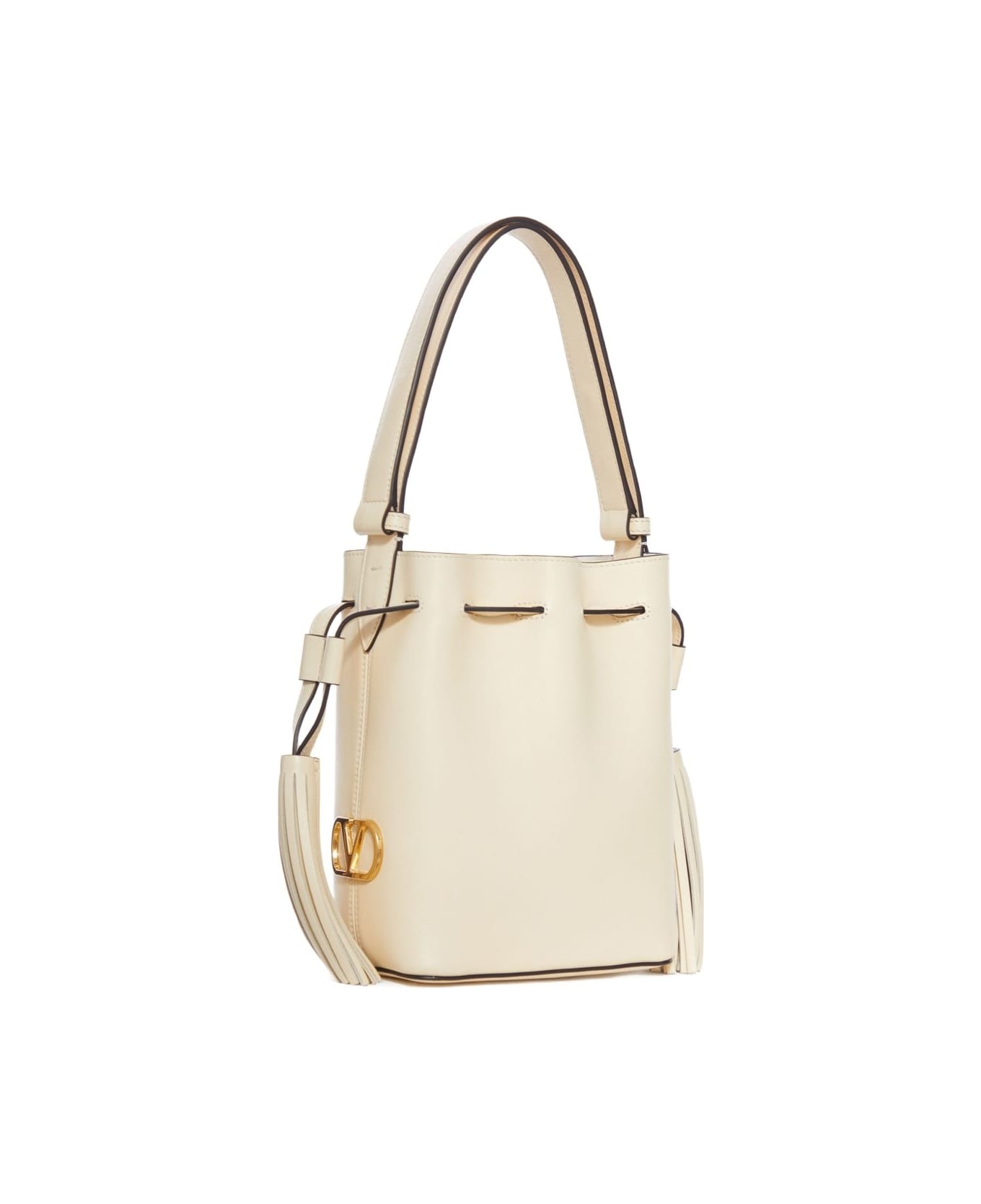 Valentino Garavani So Seau Small Leather Bucket Bag - White ショルダーバッグ