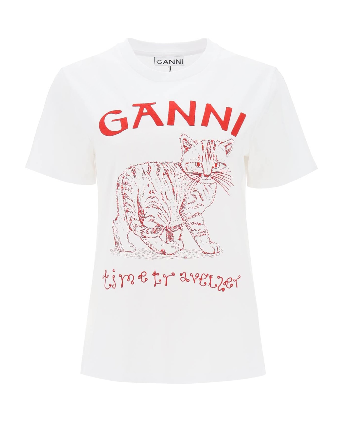 Ganni White Relaxed Future T-Shirt