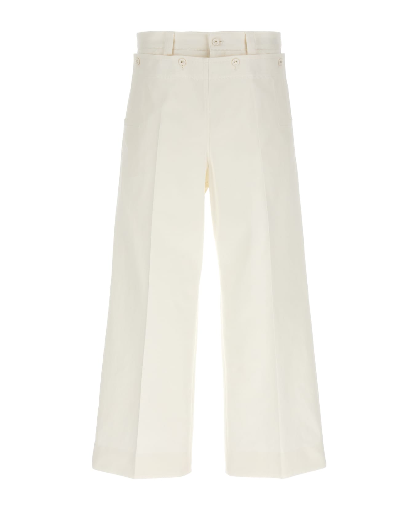 Dolce & Gabbana Loose Leg Pants - White ボトムス