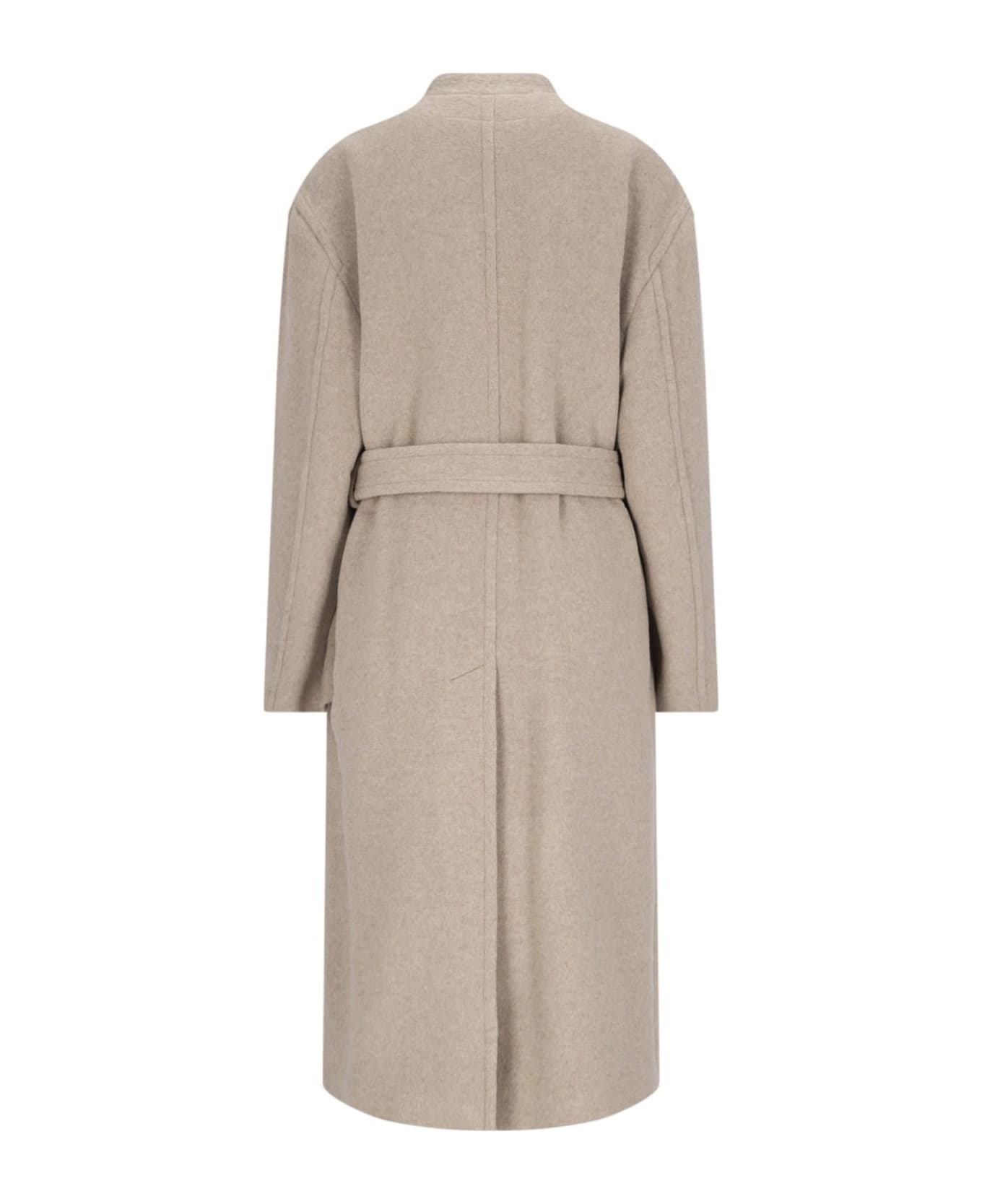 MM6 Maison Margiela Midi Belted Coat - Beige