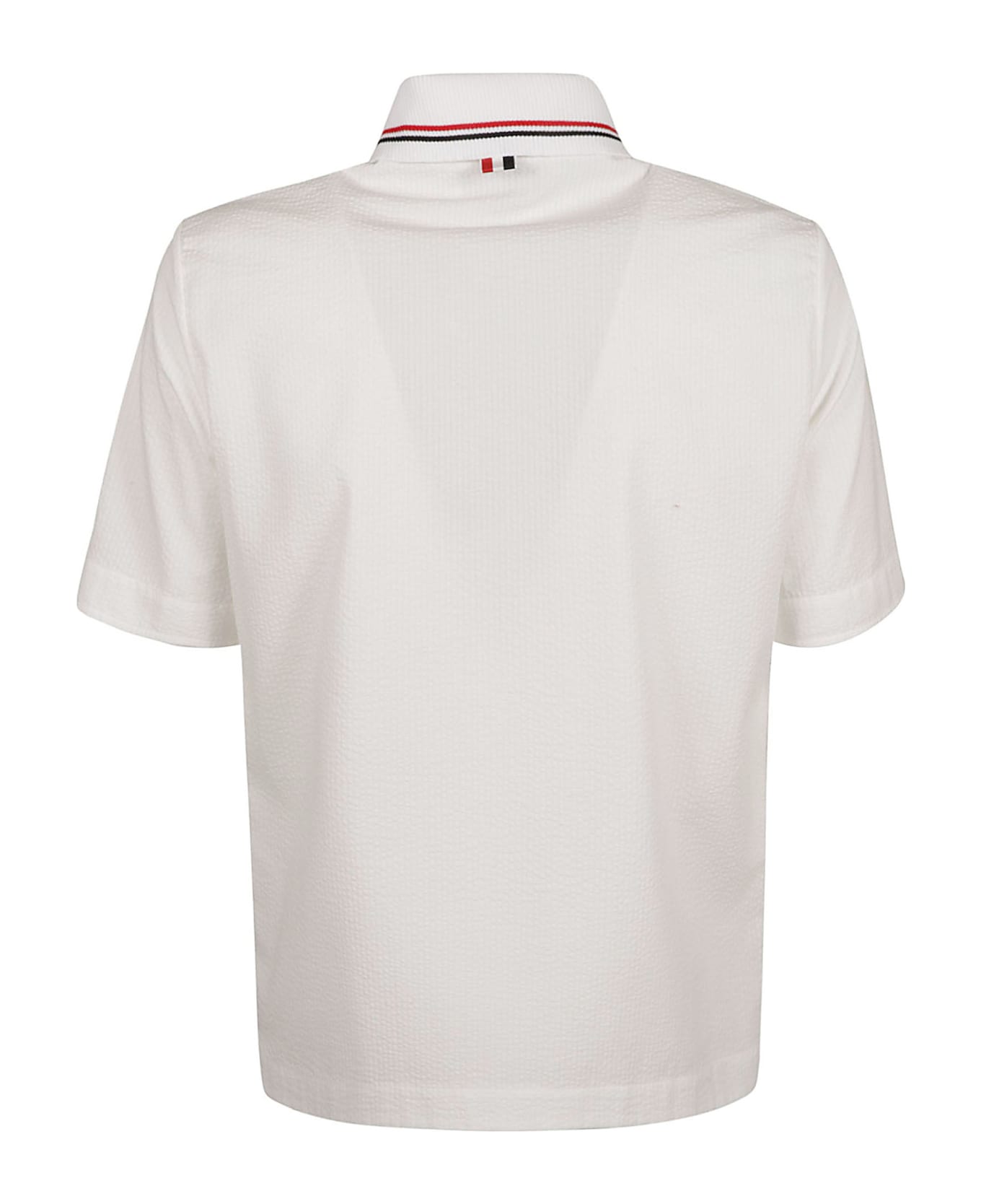 Thom Browne Rwb Seersucker Polo - WHITE ポロシャツ