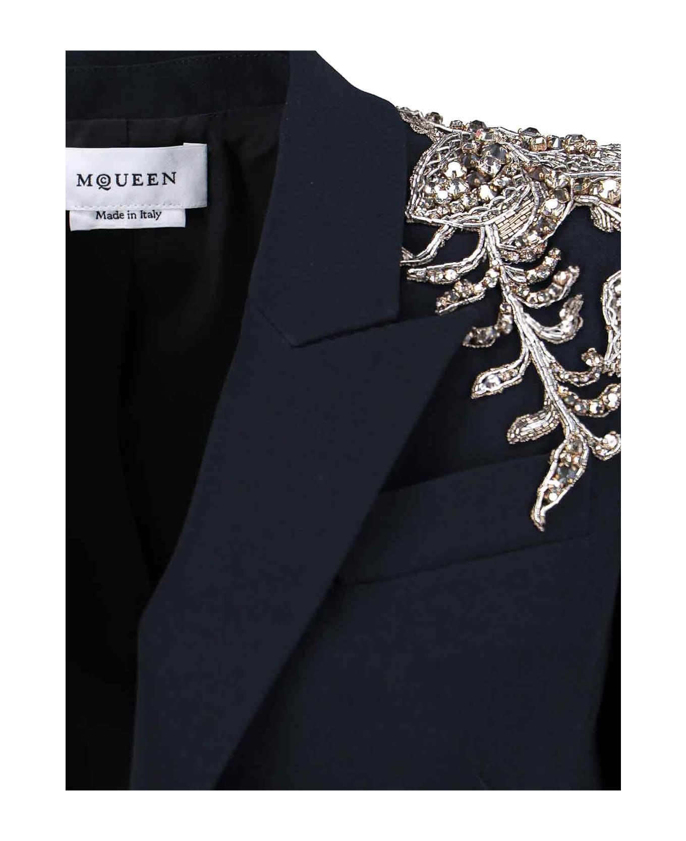 Alexander McQueen Single-breasted Blazer With Decorations - Black  