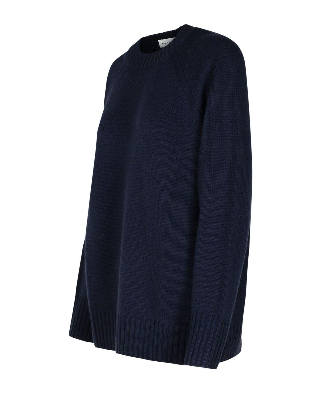 Parosh 'wood' Blue Cashmere Sweater - Blue