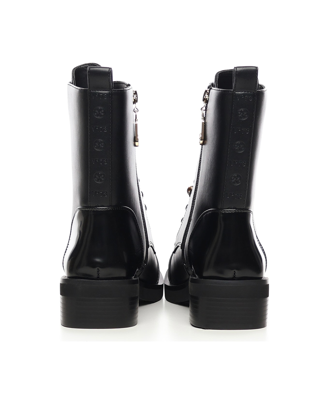 V73 Margot Combat Boots - Black