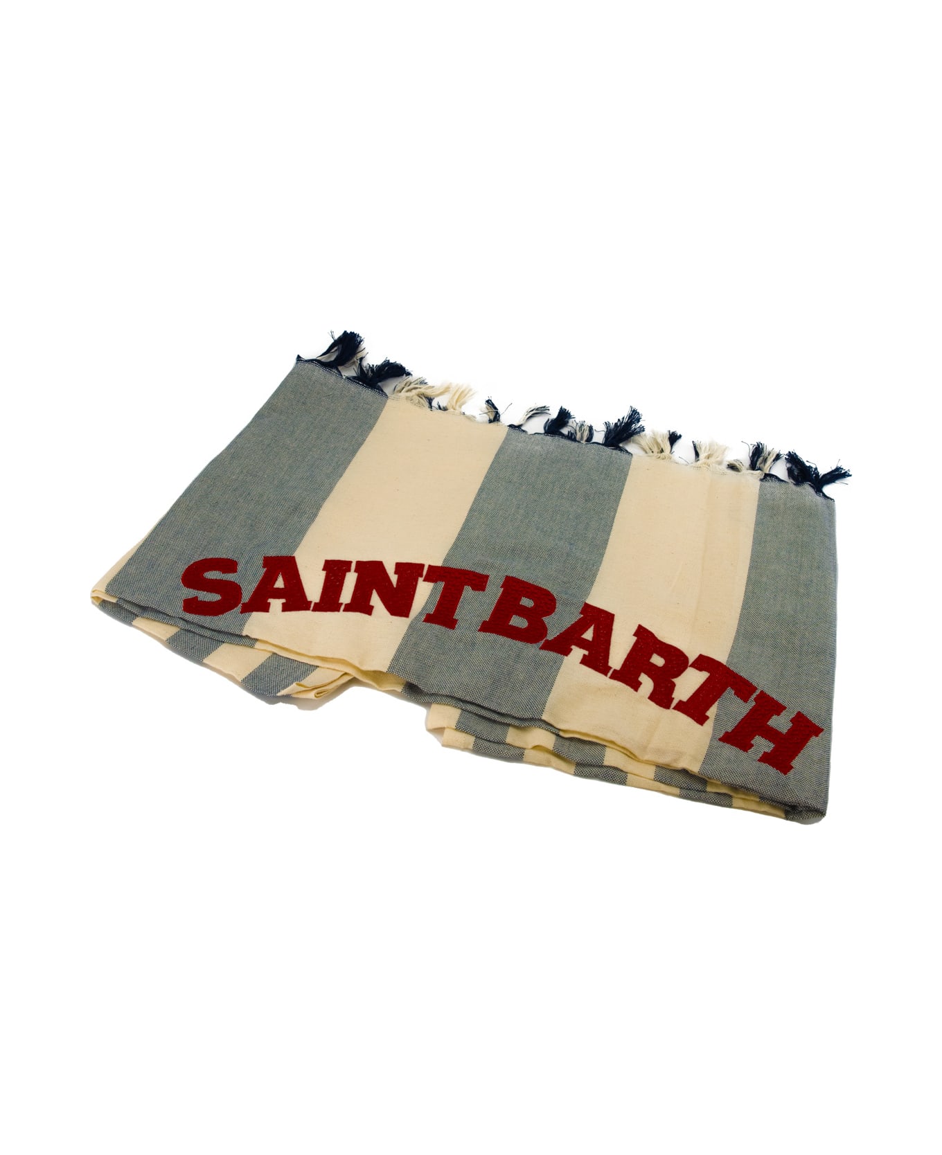MC2 Saint Barth Beach Club Cotton Beach Towel - Blu/naturale