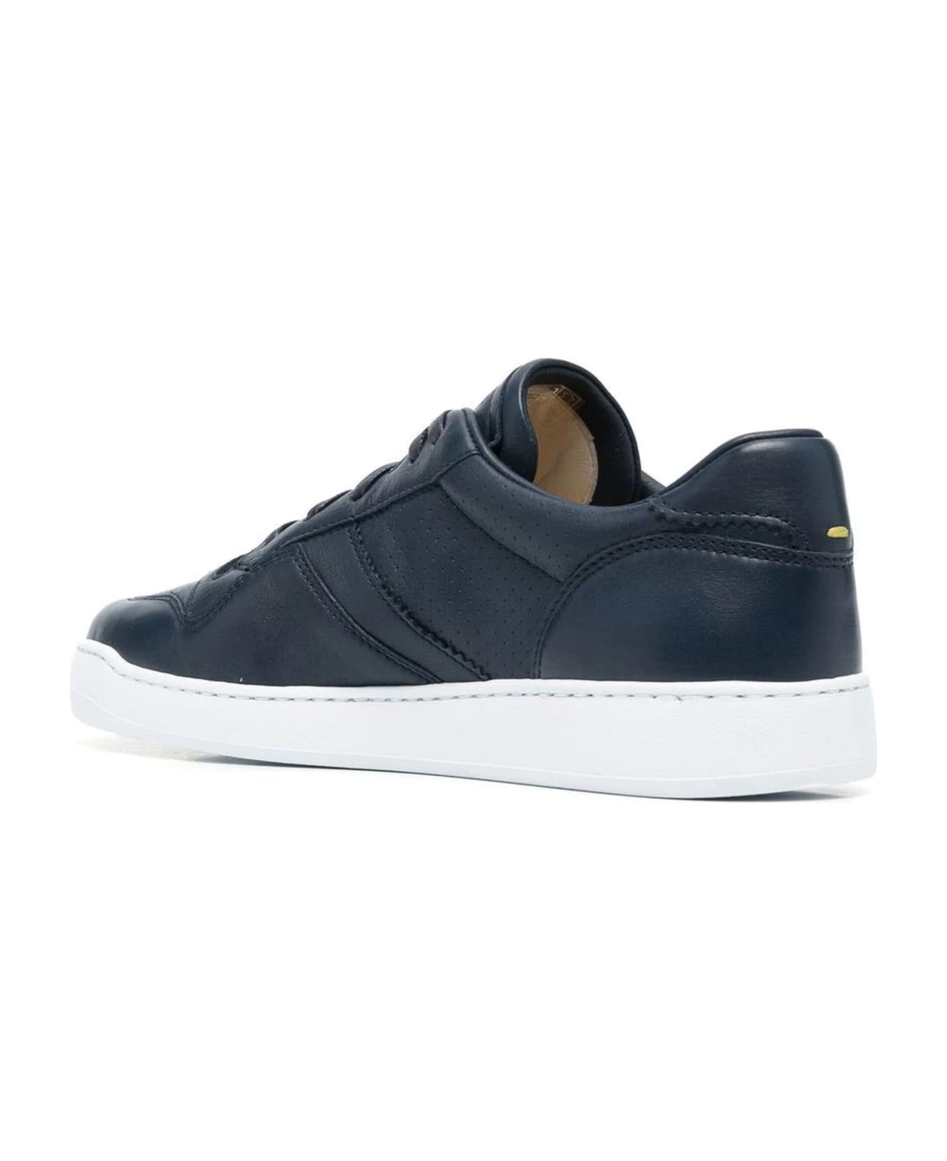 Doucal's Blue Calf Leather Sneakers - BLUE