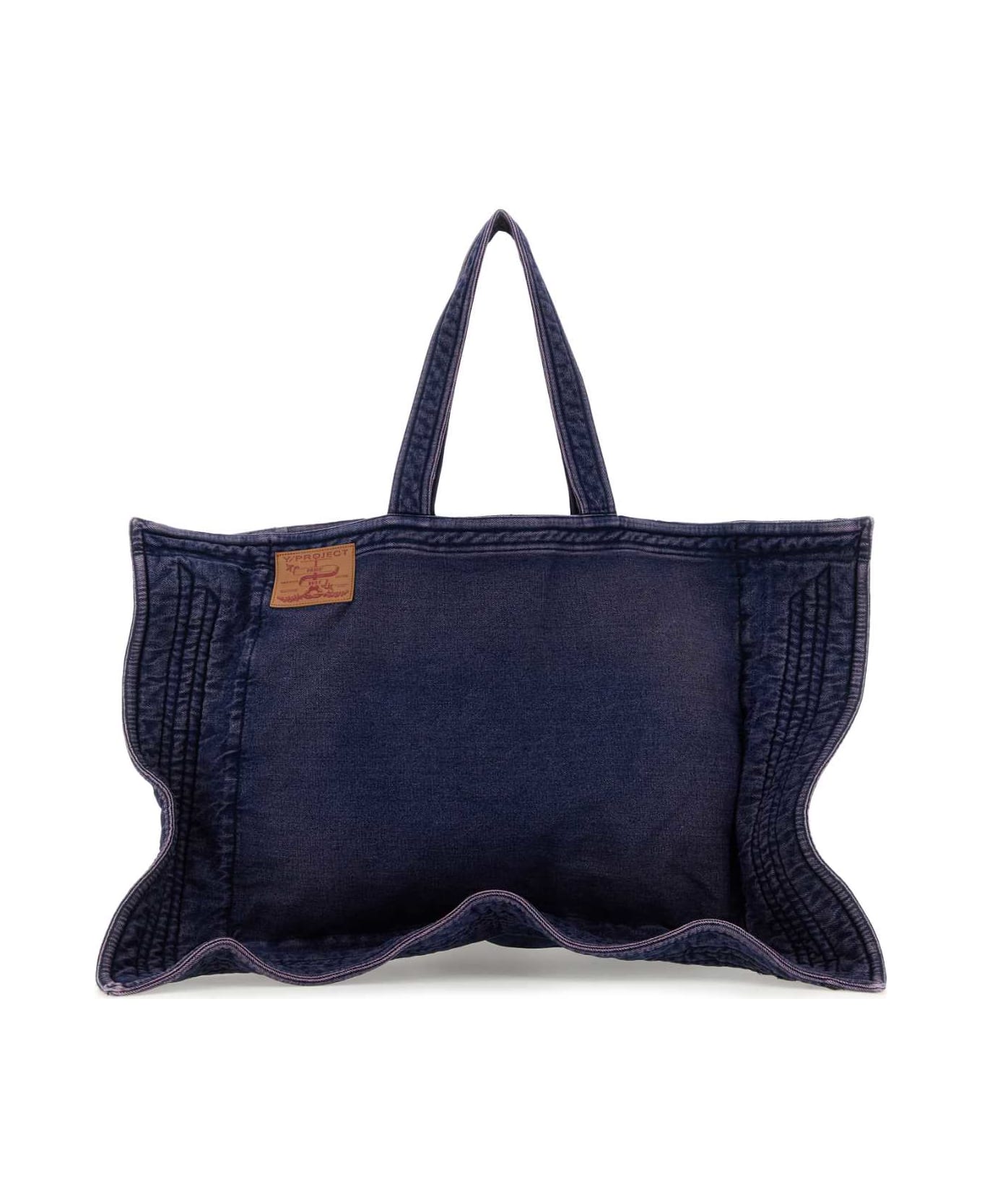 Y/Project Purple Denim Shopping Bag - PURPLE NAVY トートバッグ