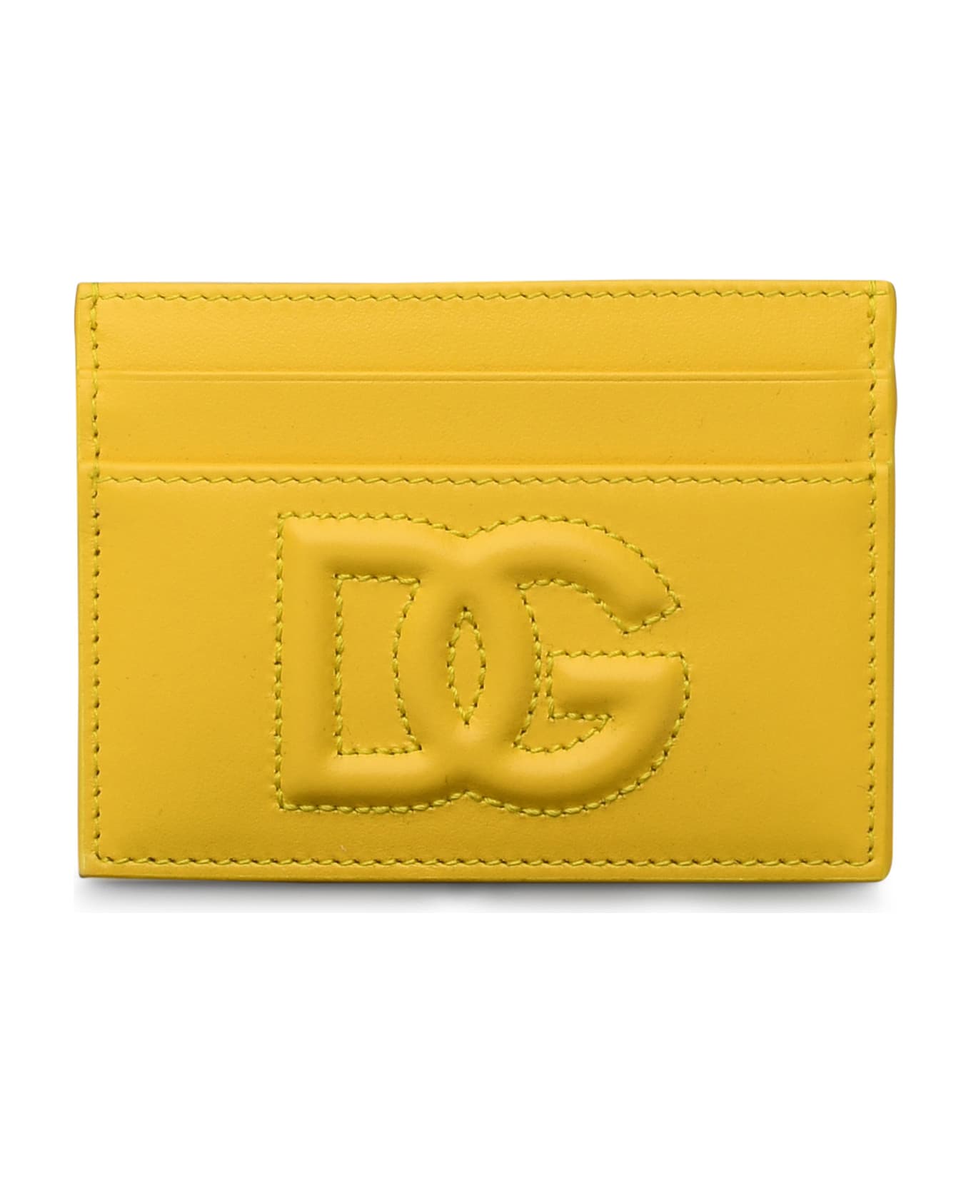 Dolce & Gabbana Leather Card Holder - GIALLO