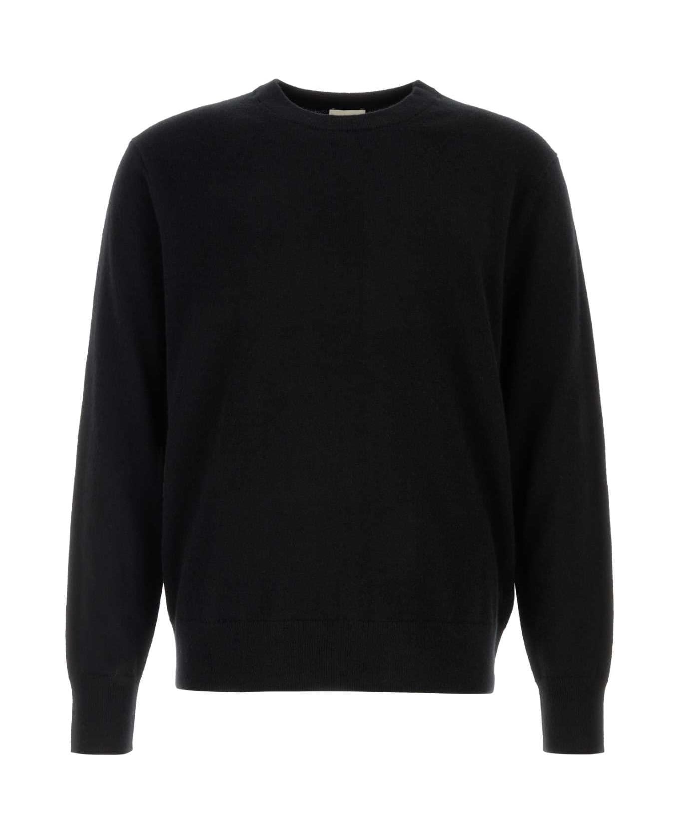 Calvin Klein Black Cashmere Blend Sweater - BLACK