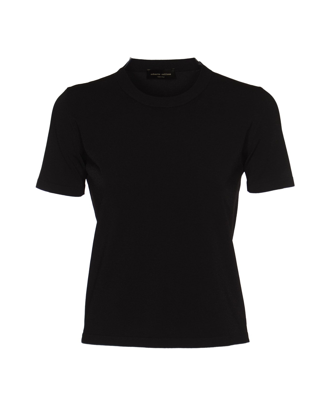 Roberto Collina Round Neck Slim Plain T-shirt - Black