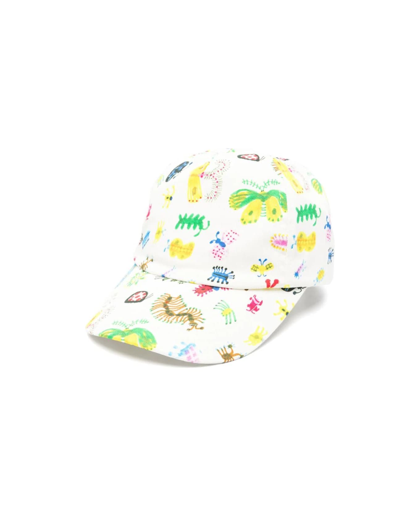 Bobo Choses Funny Insects All Over Cap - Beige アクセサリー＆ギフト