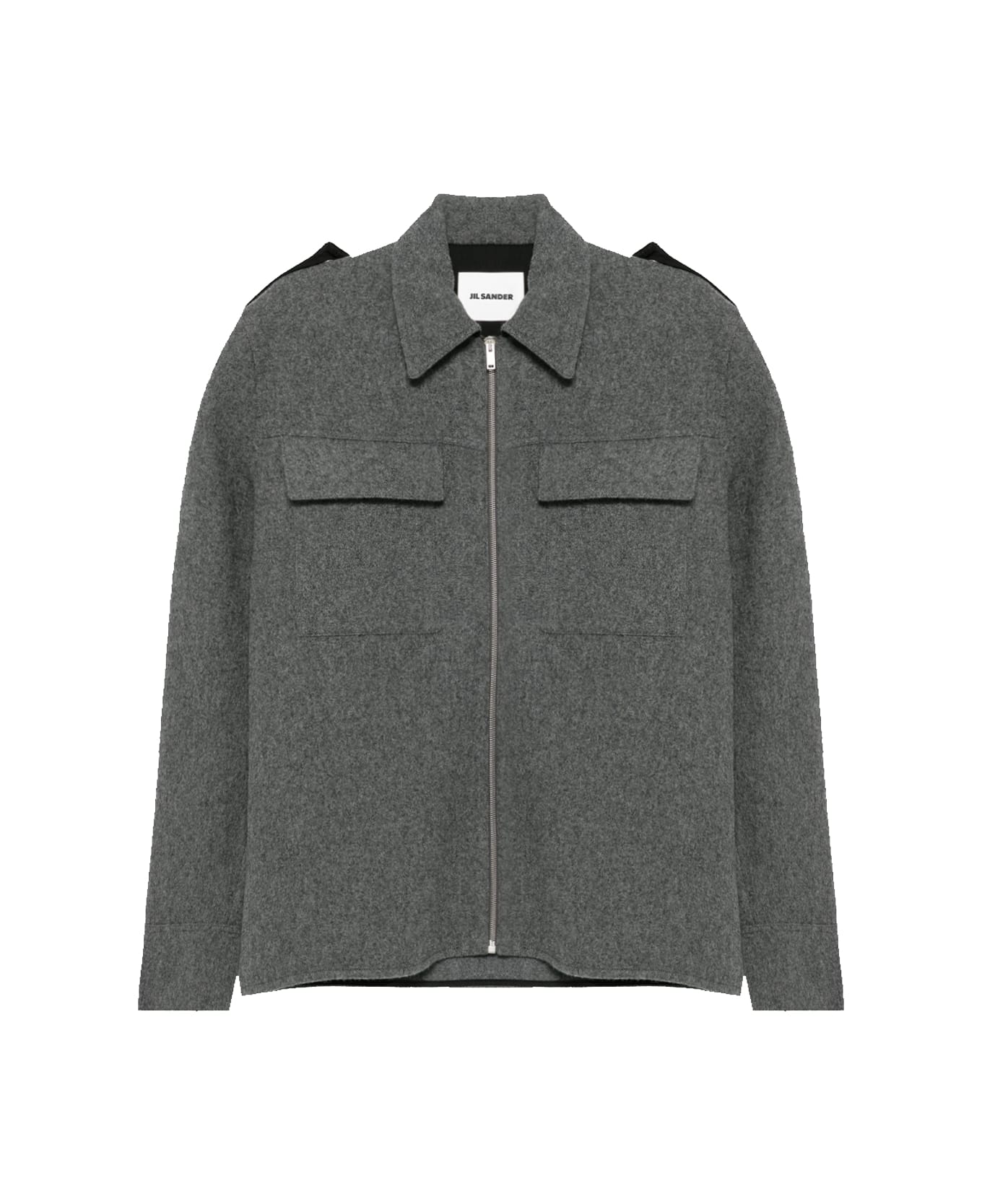 Jil Sander Structured Wool Shirt - Grey