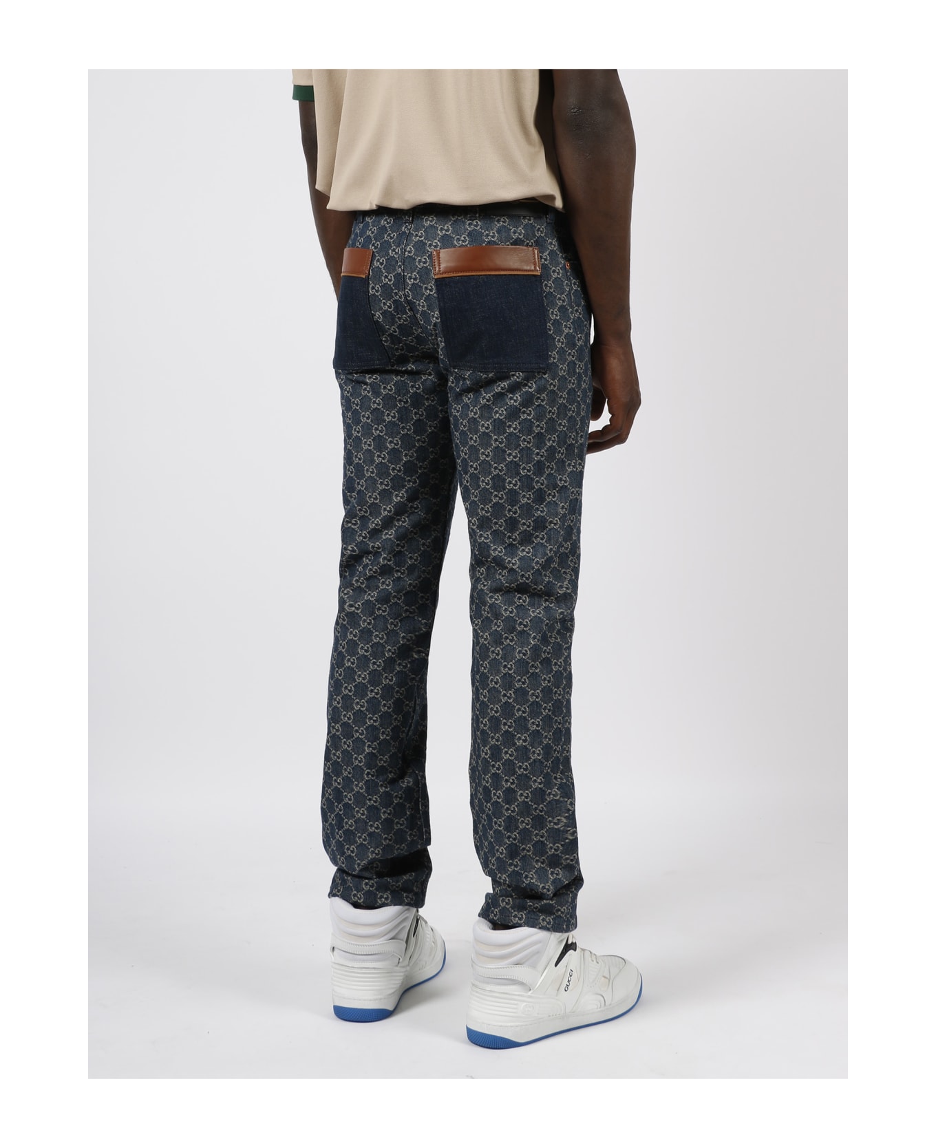 Gucci Eco Washed Gg Jeans - Blue