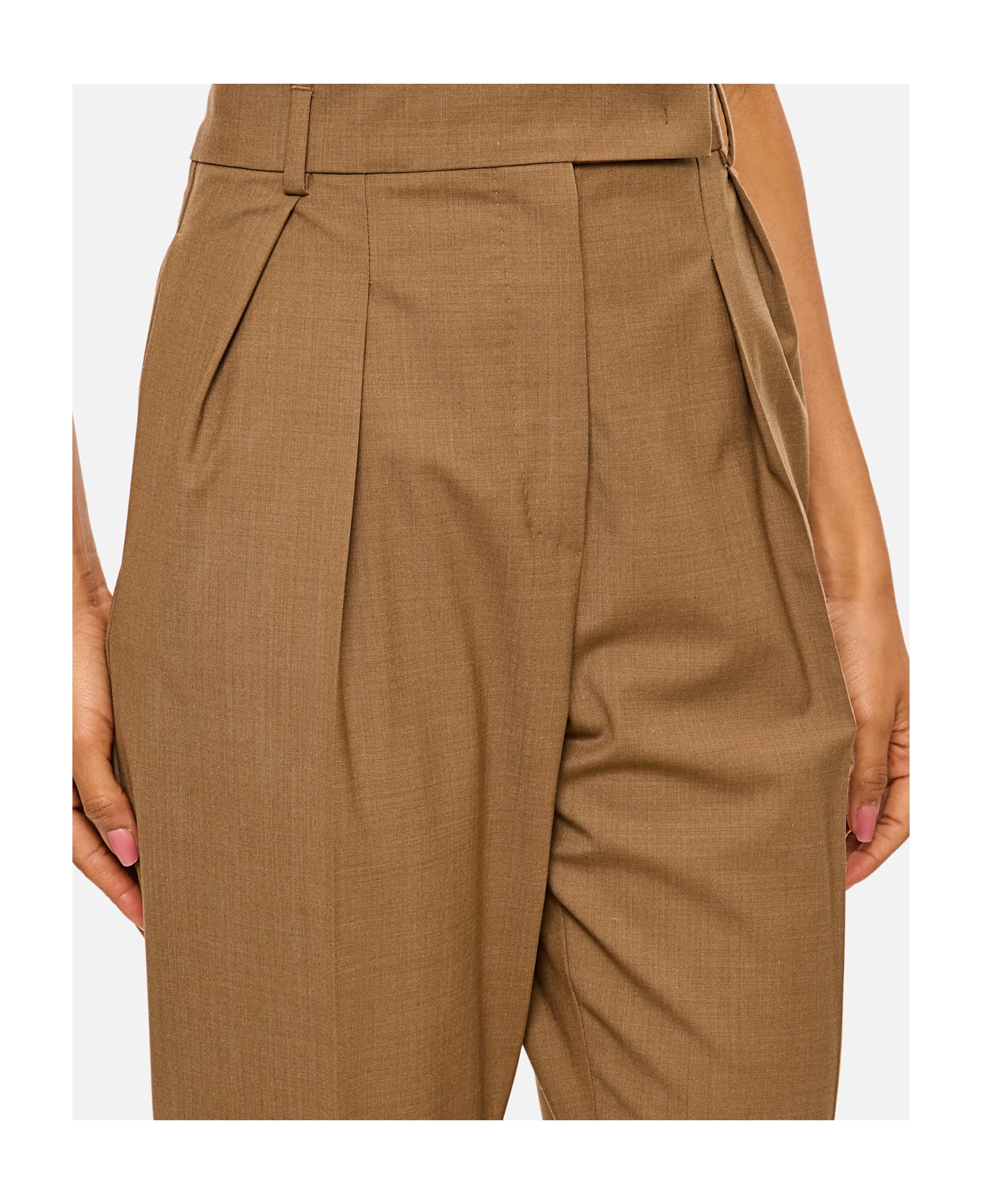 Max Mara Finale High Waist Trousers - Brown