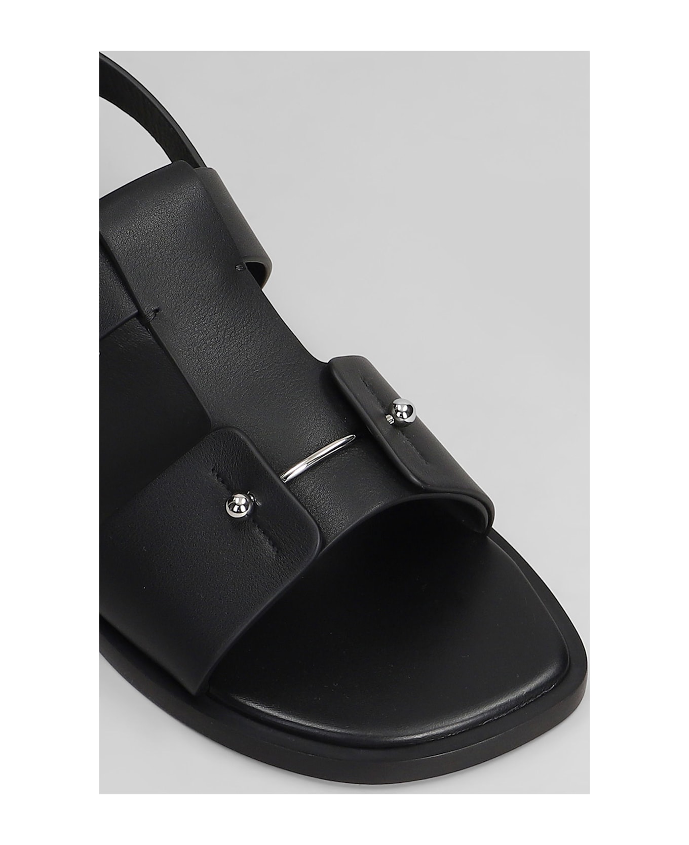 Christian Louboutin Chambeliss Sandal Flats In Black Leather - black