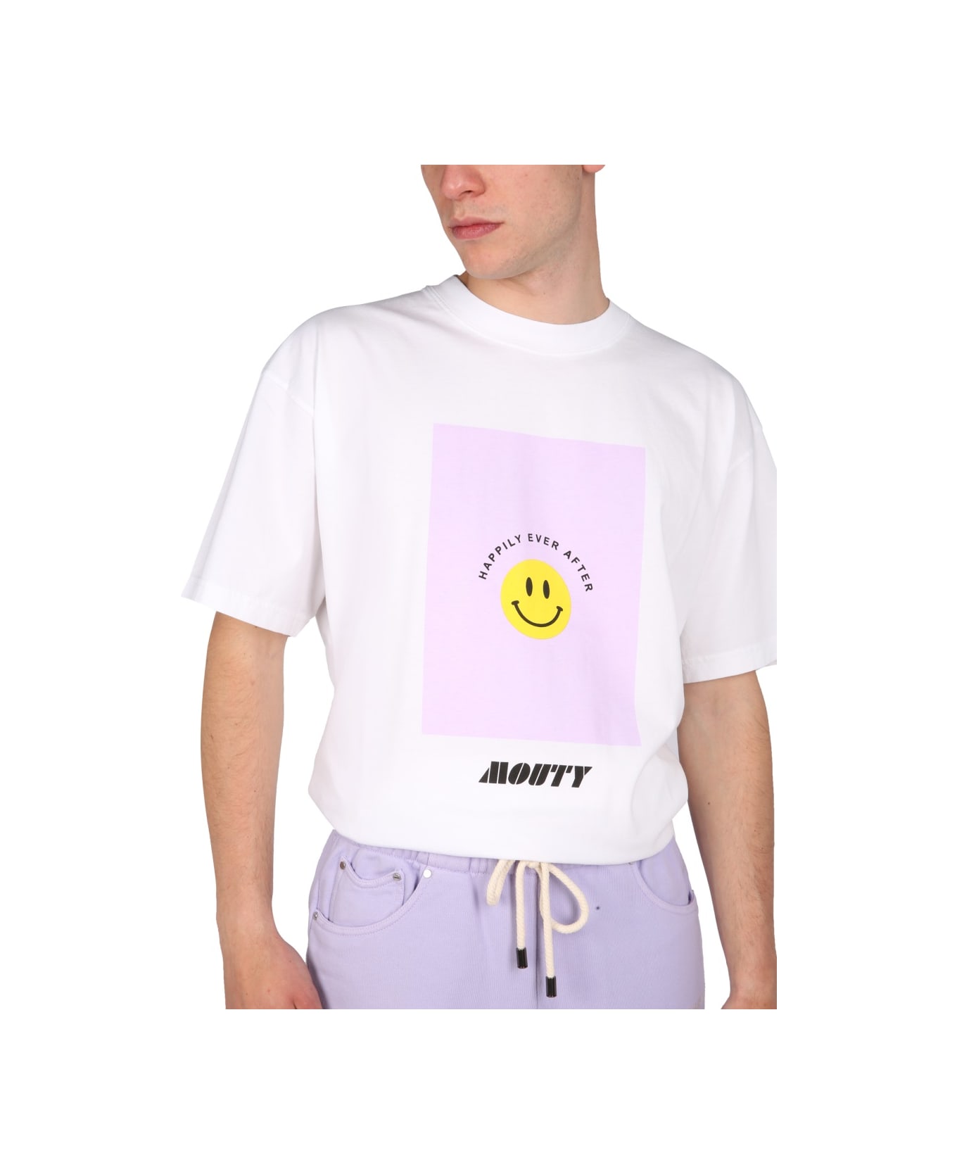 Mouty "smiley" T-shirt - WHITE
