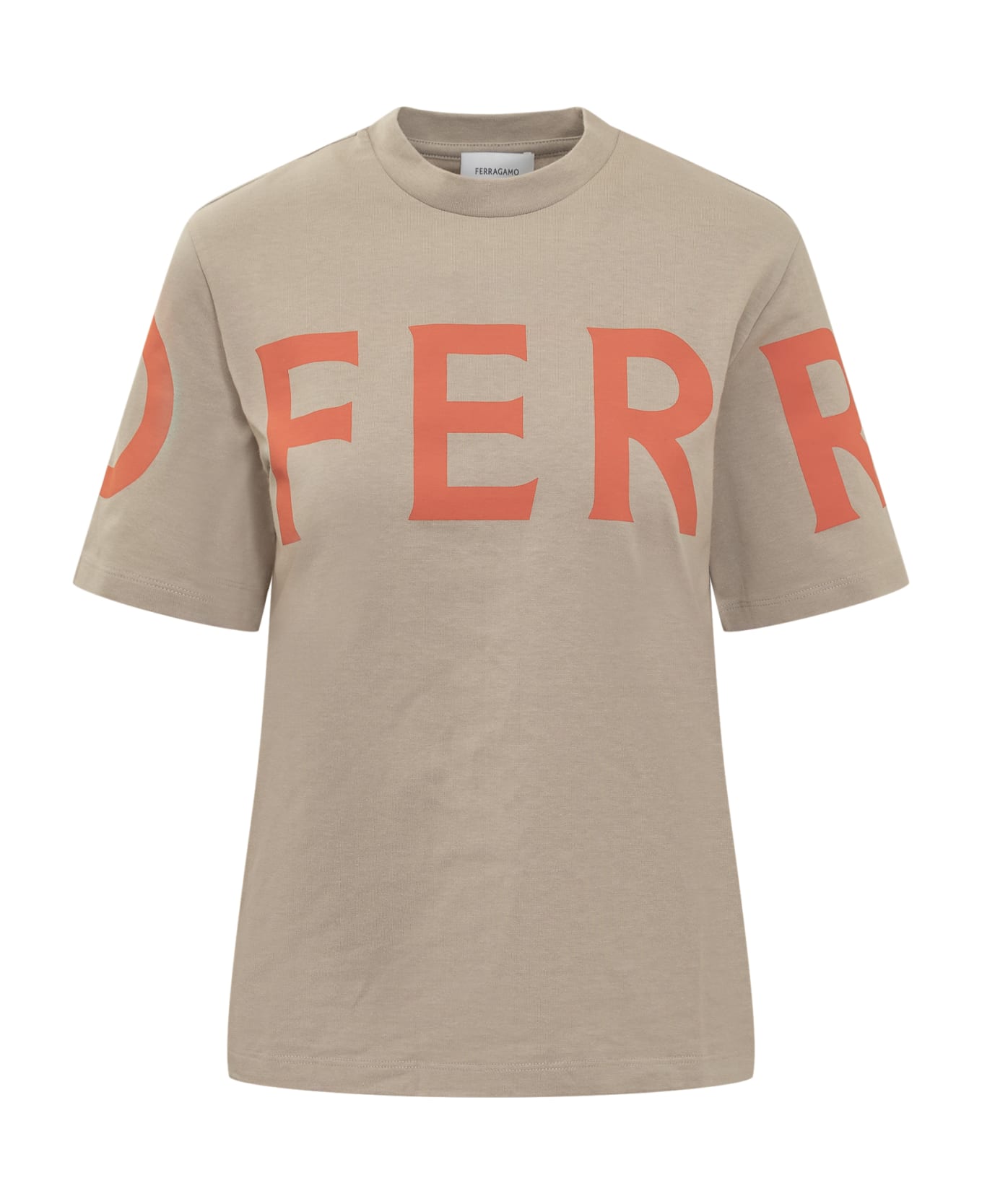 Ferragamo Manifesto T-shirt - BEIGE/SAND/MANDARINO Tシャツ