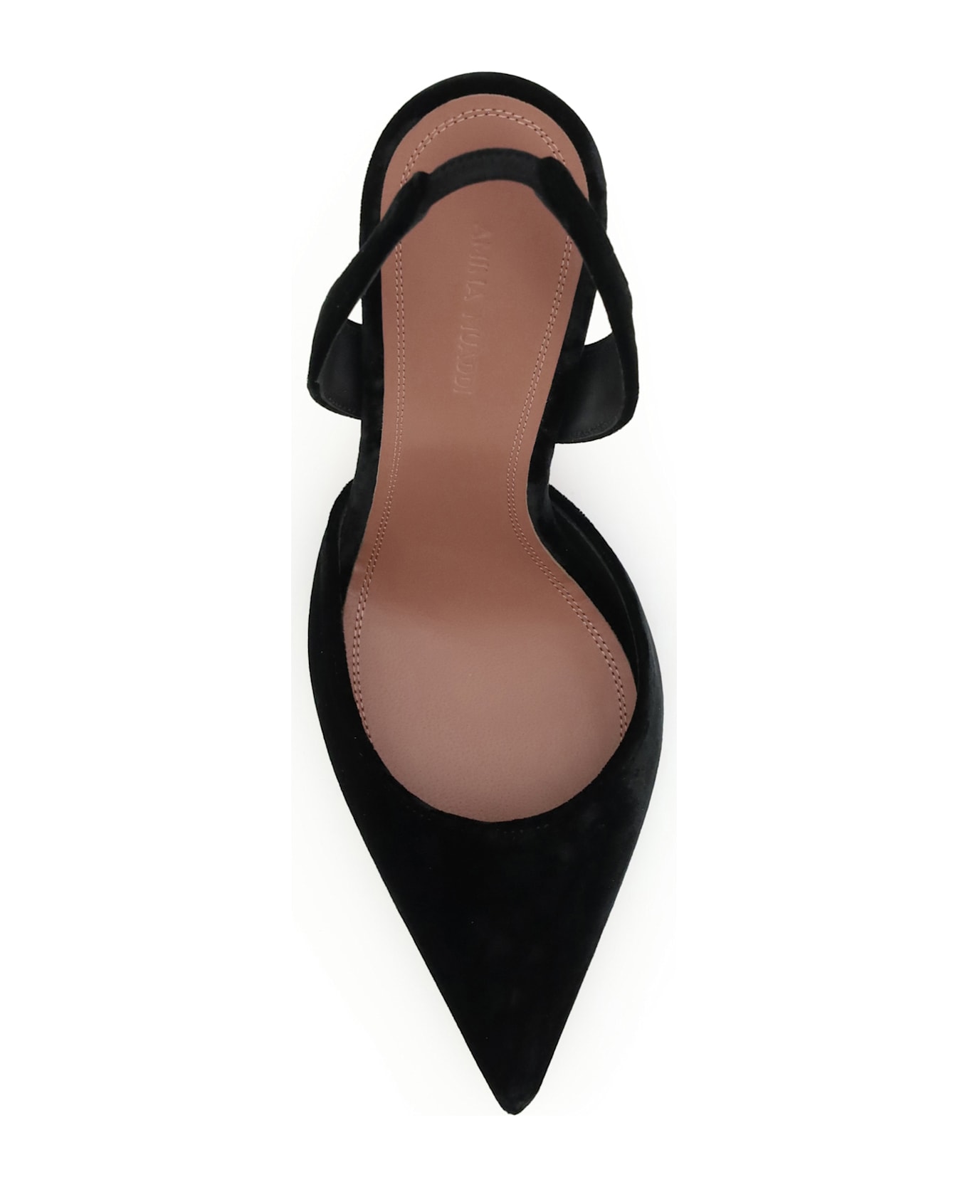 Amina Muaddi Velvet Slingback Pumps